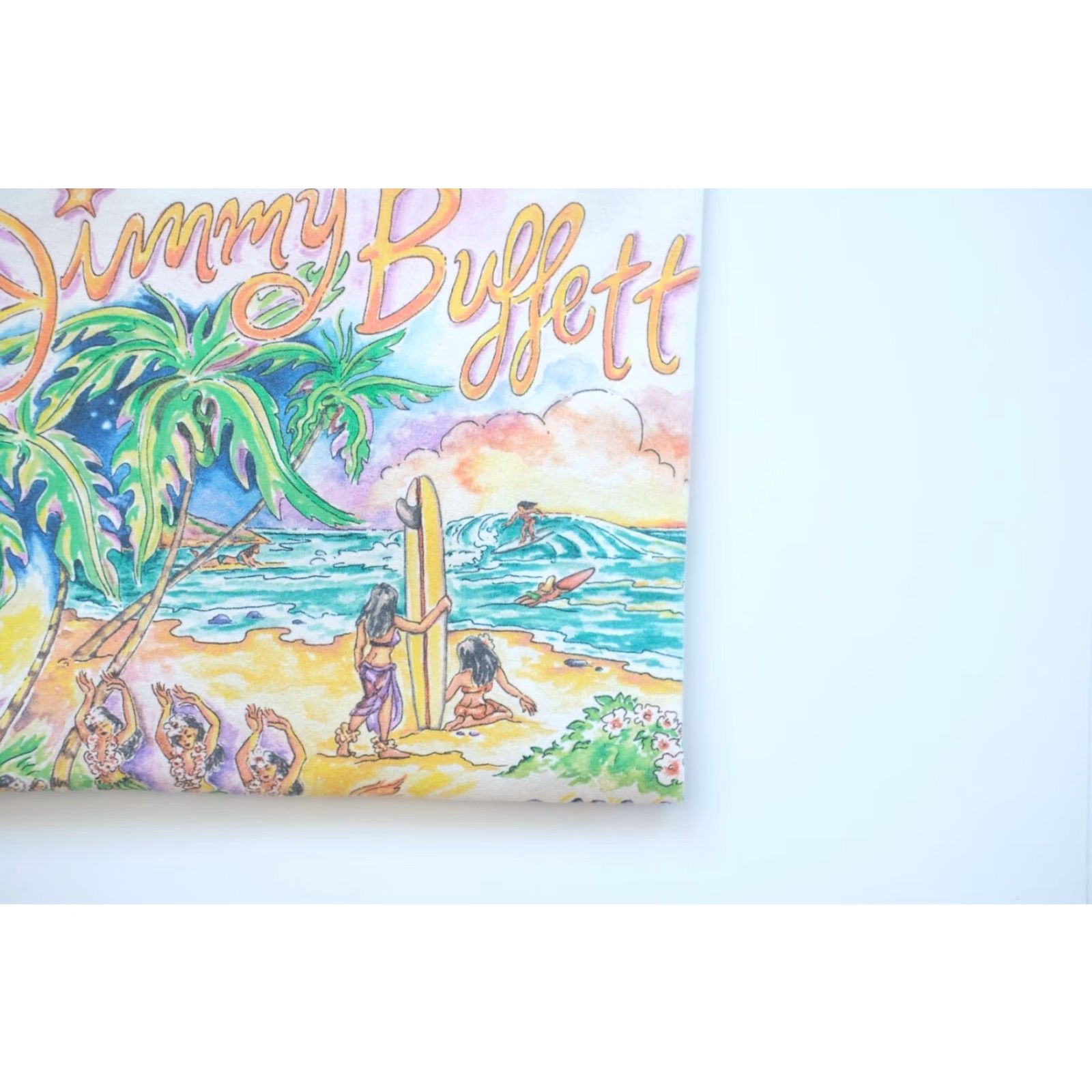 Gildan VINTAGE Jimmy Buffett WORKIN N PLAYIN YACHT ROCK T SHIRT MEN SZ S White Cotton Graphic Print Crew Neck Long Sleeve Rock Tour 2010s Men’s Gildan 5000 Size US S / EU 44-46 / 1 - 4 Thumbnail