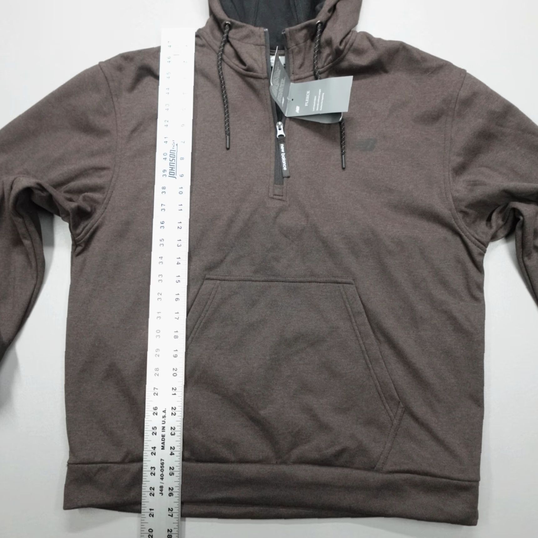 New Balance New Balance Hoodie 1/4 Zip Fleece Lined Men's Size M Brown Soft-Touch Warmth Hoodie Regular Men Brown 1/4 Zip Pockets Logo Zipper Size US M / EU 48-50 / 2 - 7 Thumbnail