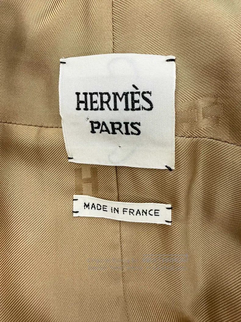 Hermes Hermes Long Camel Wool Coat Size XXS / US 00 / IT 34 - 3 Thumbnail