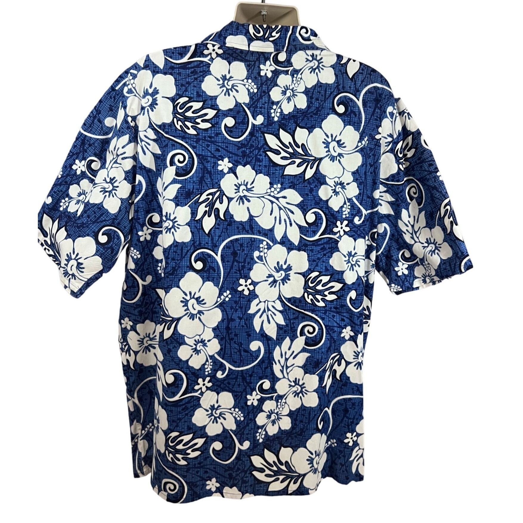 Vintage Mens Vintage Blue Floral Hawaiian Aloha Button Up Shirt 3X P Size US XXL / EU 58 / 5 - 2 Thumbnail