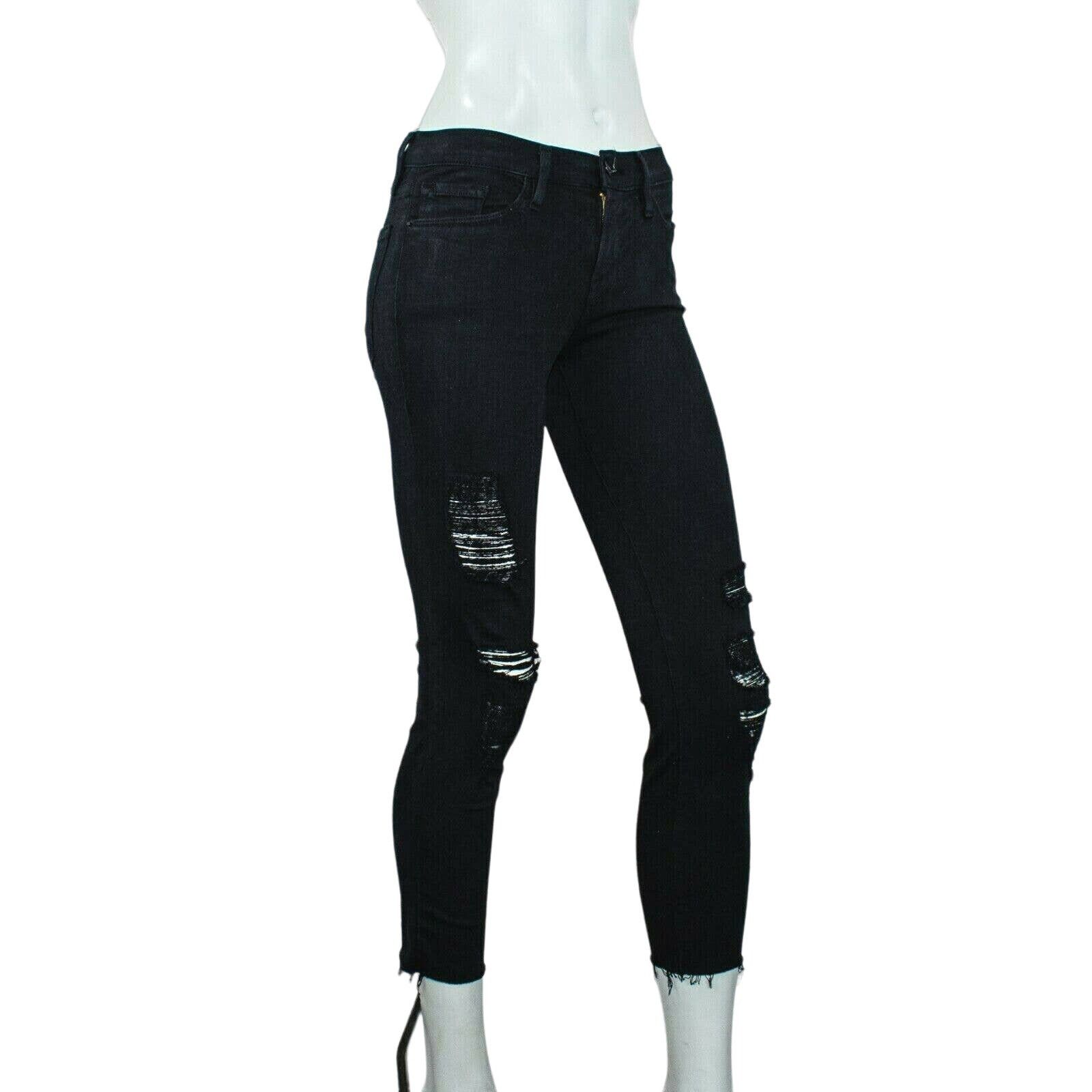 Frame FRAME Denim Women's Le Skinny De Jeanne Jeans Ripped Size 26" / US 2 / IT 38 - 3 Thumbnail