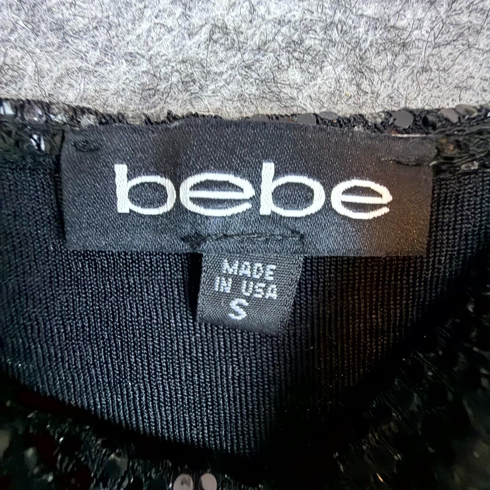 Bebe Bebe Bling Dress Small Black Sequin Sparkle NYE HOCO Glam Size S / US 4 / IT 40 - 3 Thumbnail