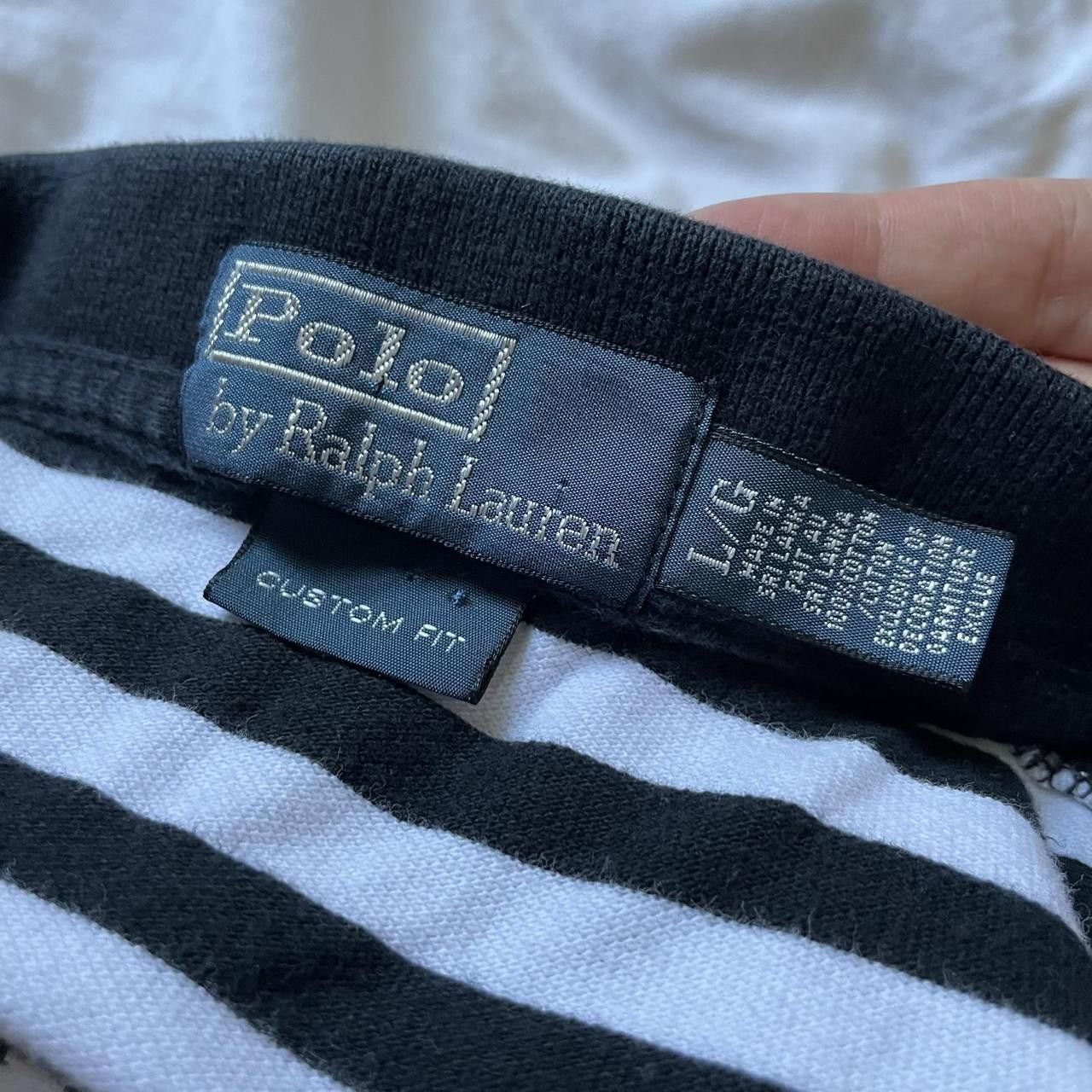 Vintage 90s Cropped Striped Polo Ralph Lauren Top / Polo Shirt Size L / US 10 / IT 46 - 6 Thumbnail