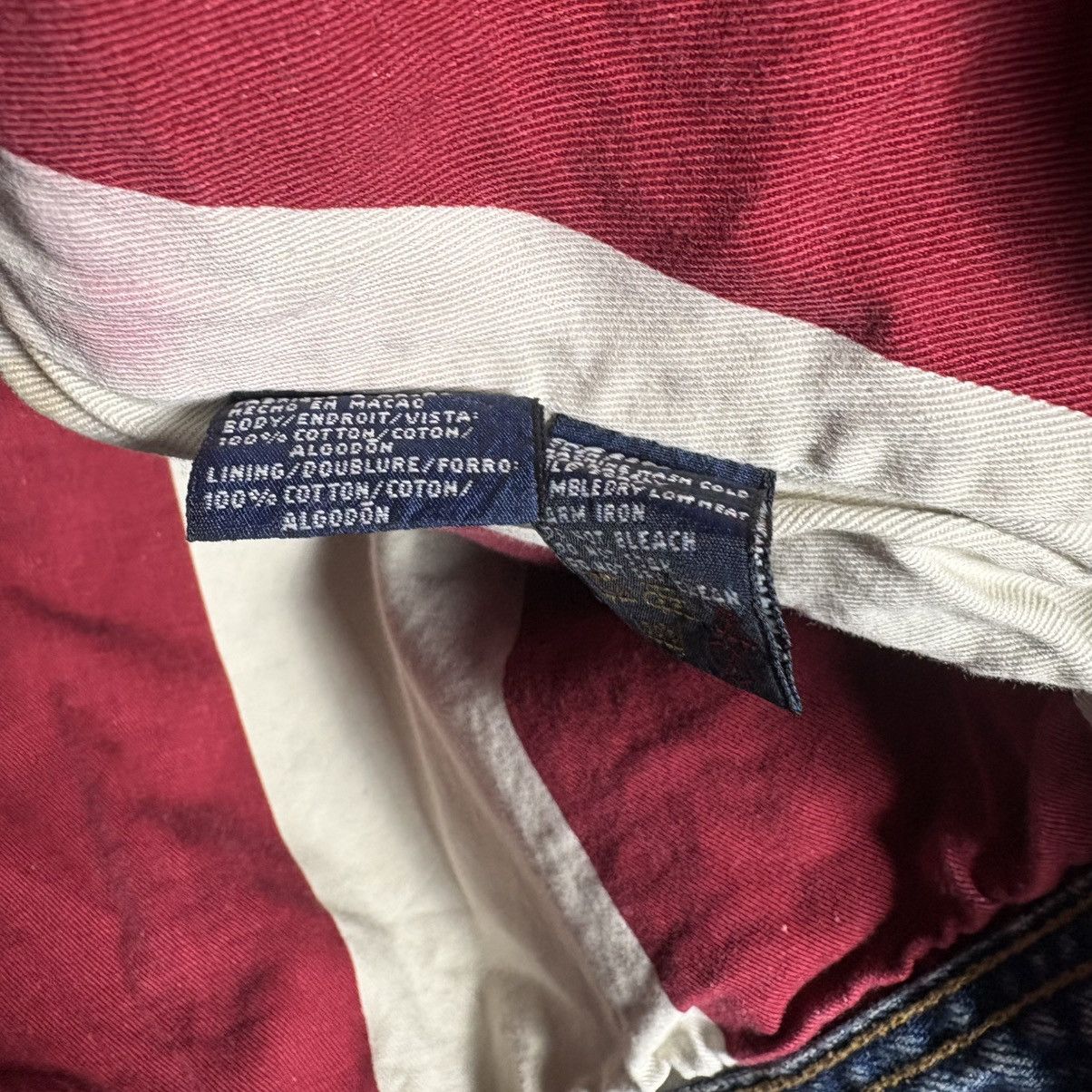Tommy Hilfiger × Vintage Vintage 90s Tommy Hilfiger Patch Logo Denim Jacket Size US L / EU 52-54 / 3 - 8 Thumbnail