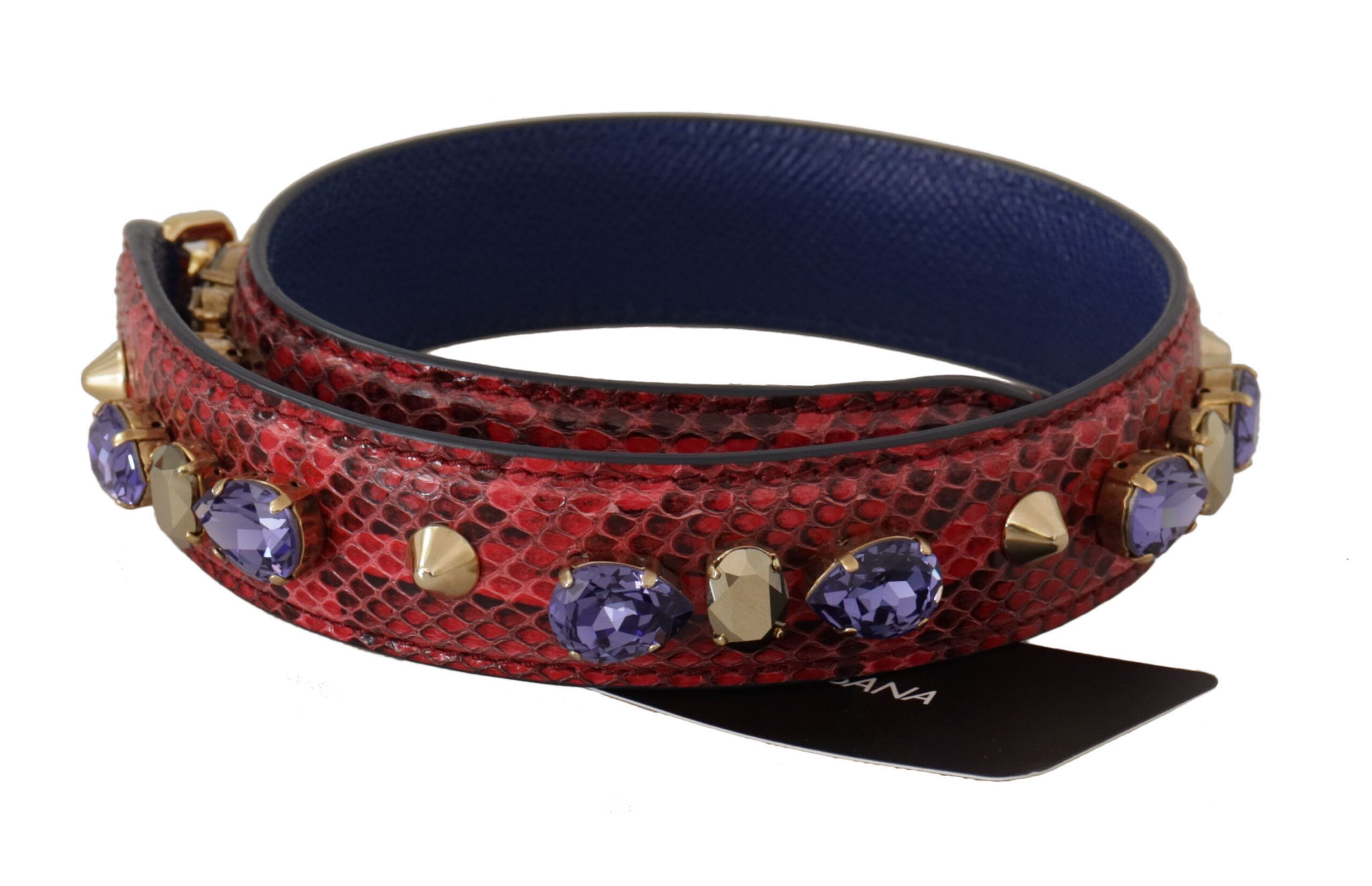 Dolce & Gabbana Elegant Red Python Leather Handbag Women's Strap Size ONE SIZE - 1 Thumbnail