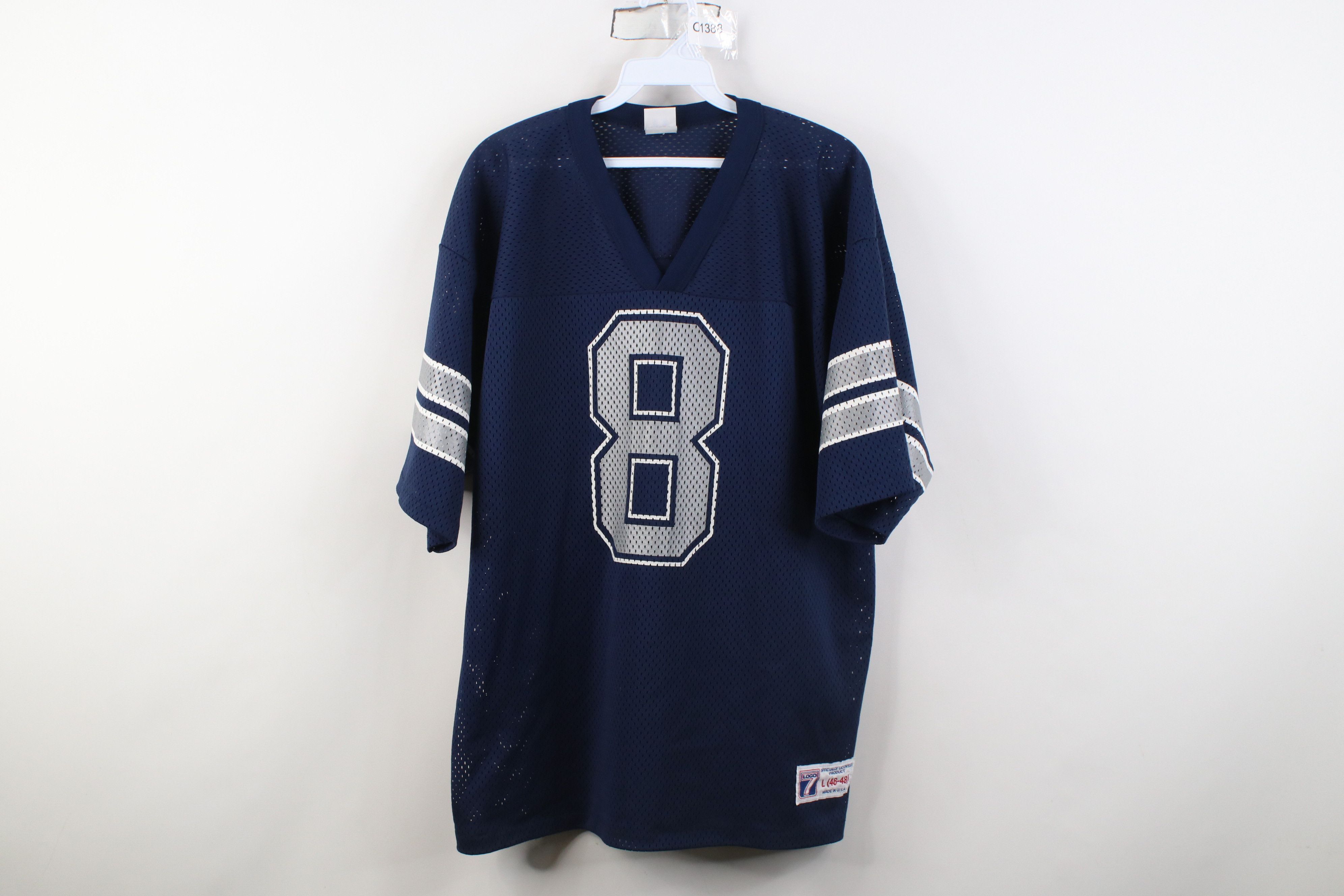Vintage Vintage 90s Dallas Cowboys Football Jersey Blue USA #8 Size US L / EU 52-54 / 3 - 1 Thumbnail