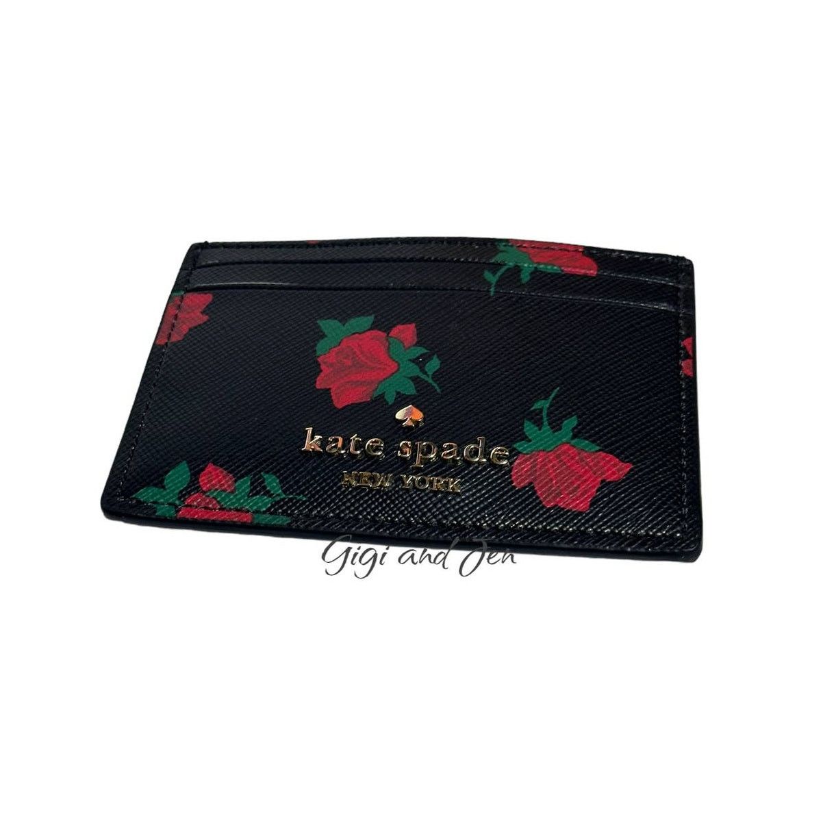 Kate Spade Kate Spade Ditsy Rose Toss Print Small Slim Card Holder Size ONE SIZE - 3 Thumbnail