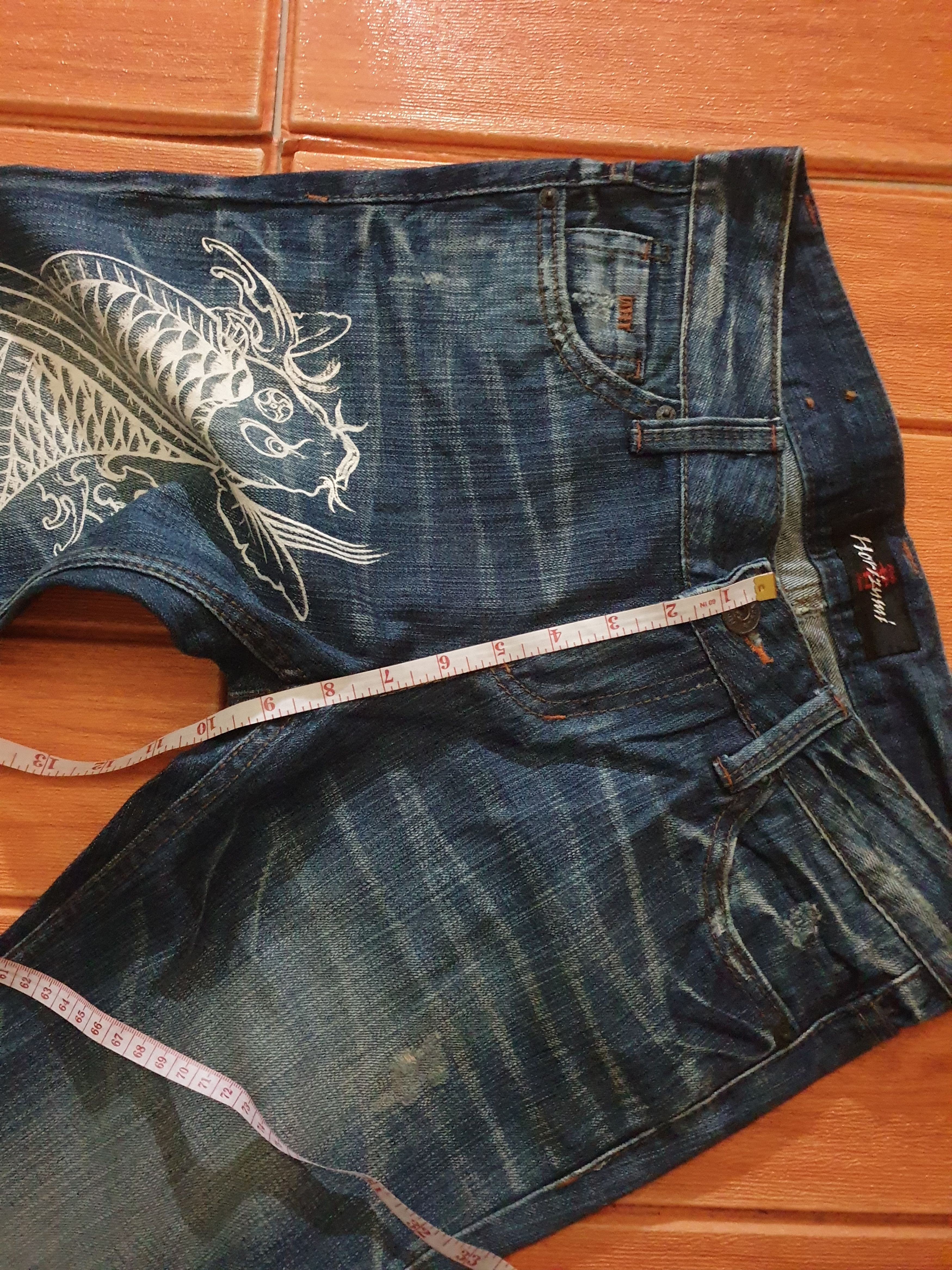 Japanese Brand 💥Horizumi going fish denim pant Size US 31 - 9 Thumbnail