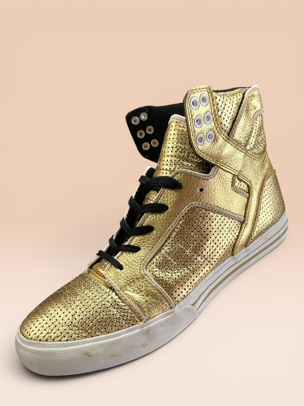Supra Supra Skytop 14K Gold Perforated Hightops Size US 9 / EU 42 - 13 Thumbnail