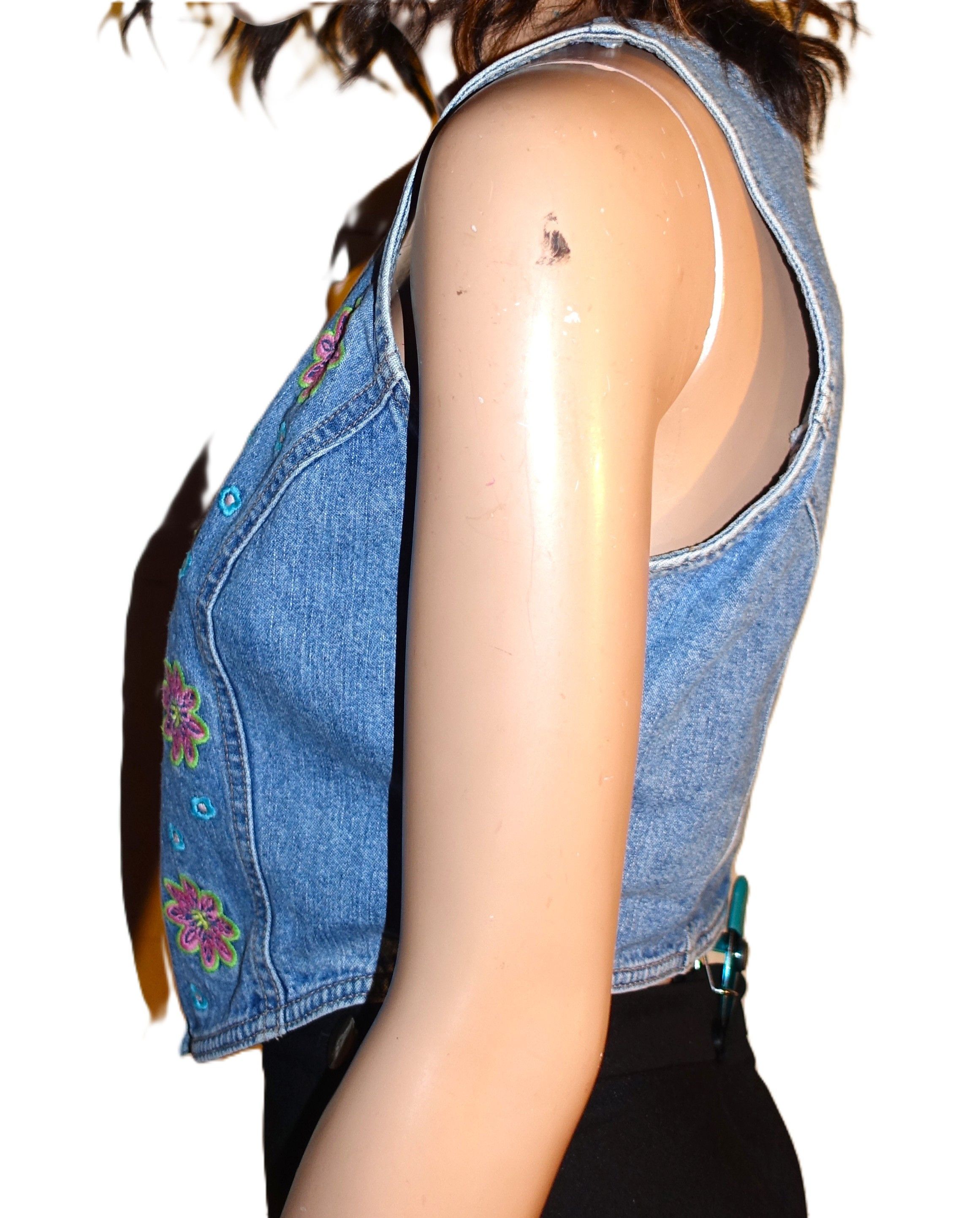 Guess Guess Denim Floral Boho Tank Top XL Size XL / US 12-14 / IT 48-50 - 4 Thumbnail
