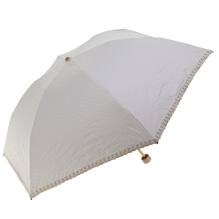 Celine C Macadam Folding Umbrella Beige Brown Nylon Ladies CELINE