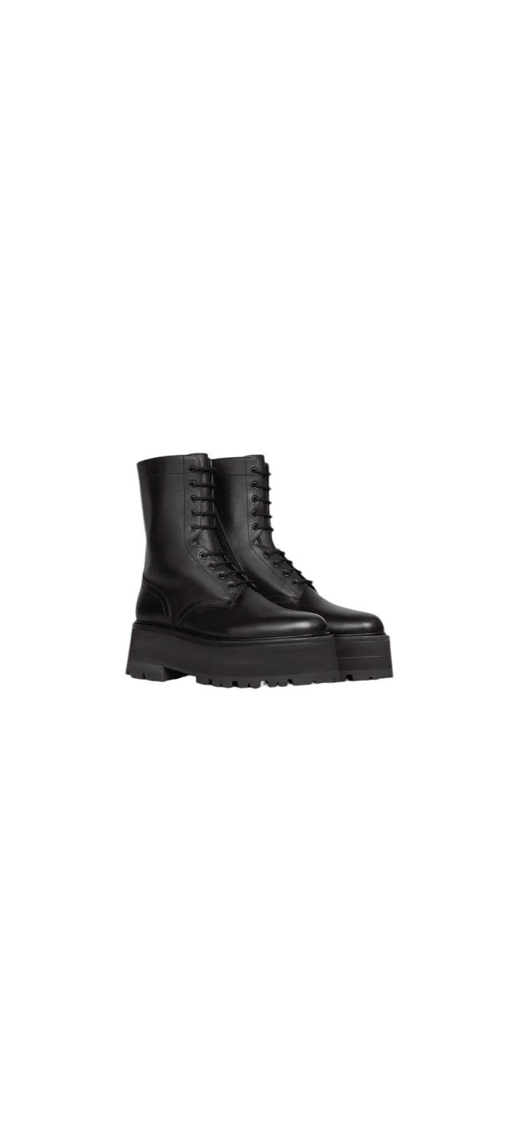 Celine o1bcso1str0824 Bulky Maxx Lace-up Boots in Black Size US 8 / EU 41 - 2 Thumbnail