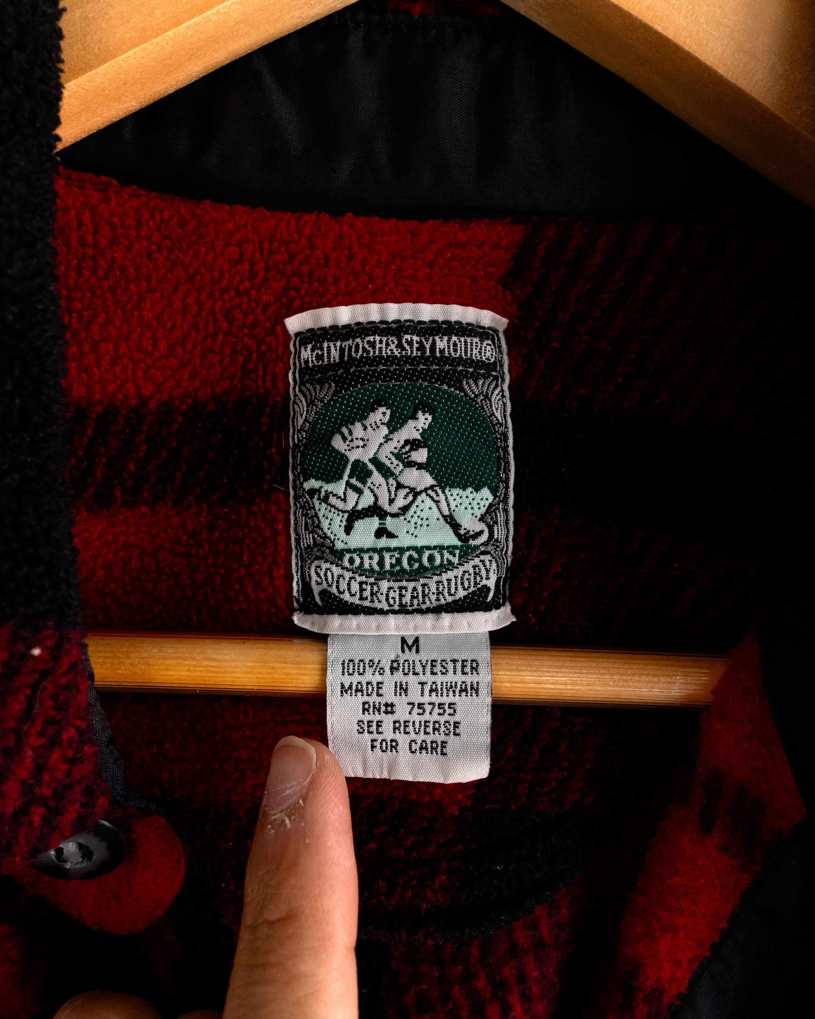 Vintage Vintage Soccer Rugby Gear Red Buffalo Plaid Fleece Flannel Size US M / EU 48-50 / 2 - 2 Thumbnail