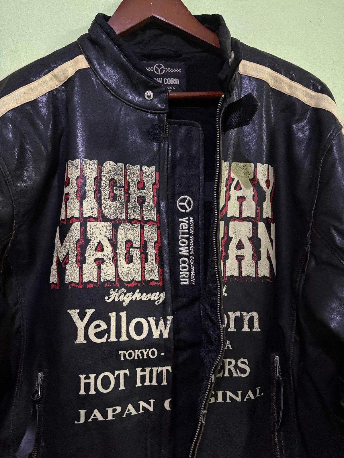 YELLOW CORN Vintage Yellow Corn Leather Jacket Highway Magician Japan Size US XL / EU 56 / 4 - 8 Thumbnail