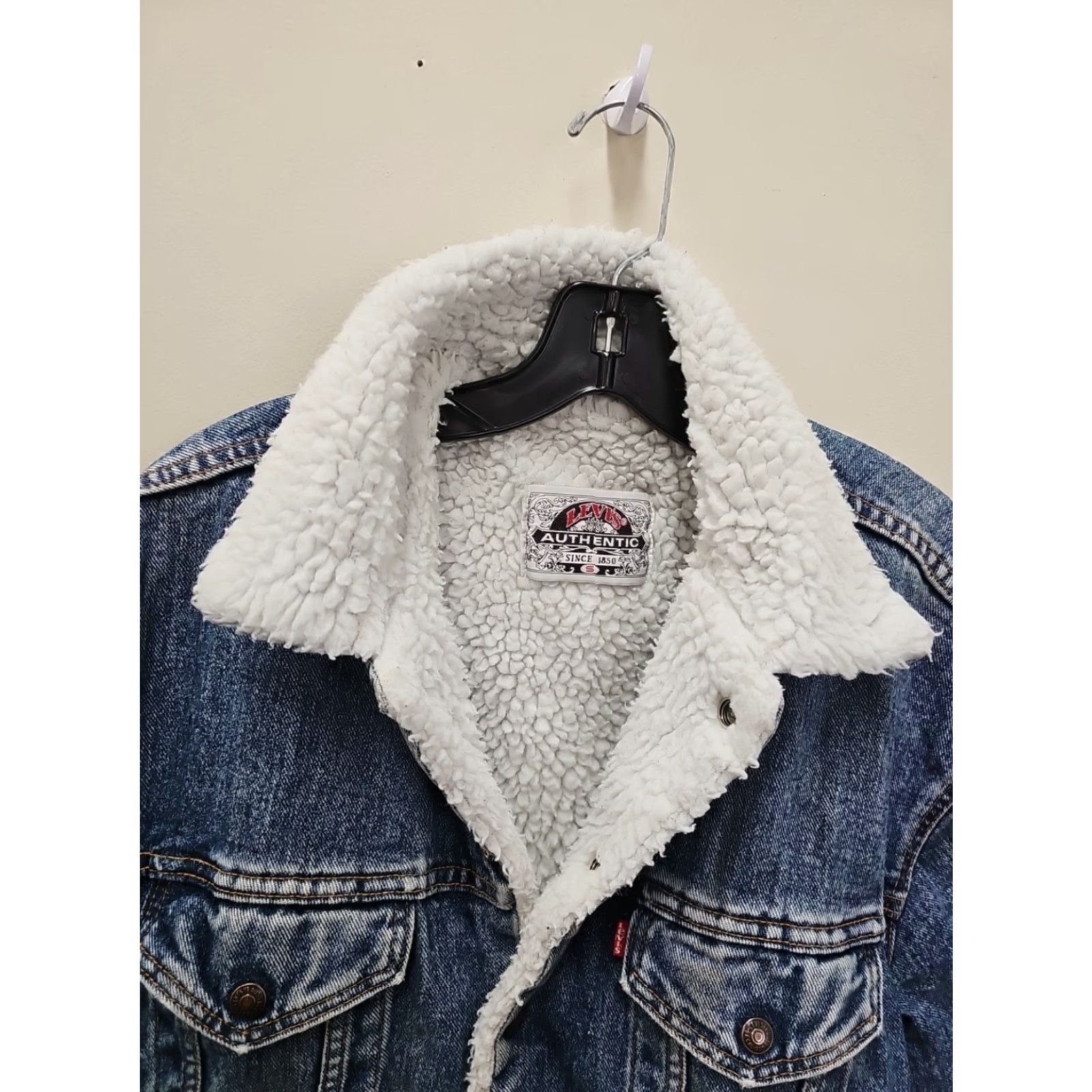 Levi's VINTAGE Levi's Denim Trucker Jacket Sherpa Lined Made In USA Sz Small Small Blue 80s 90s USA Mens Denim Jacket Trucker Size US S / EU 44-46 / 1 - 2 Thumbnail