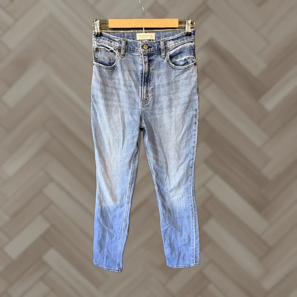 Abercrombie & Fitch Abercrombie & Fitch Jeans Women's Slim Straight High Rise 90s Blue 27/4 Denim 5-Pocket Size 27" / US 4 / IT 40 - 1 Thumbnail