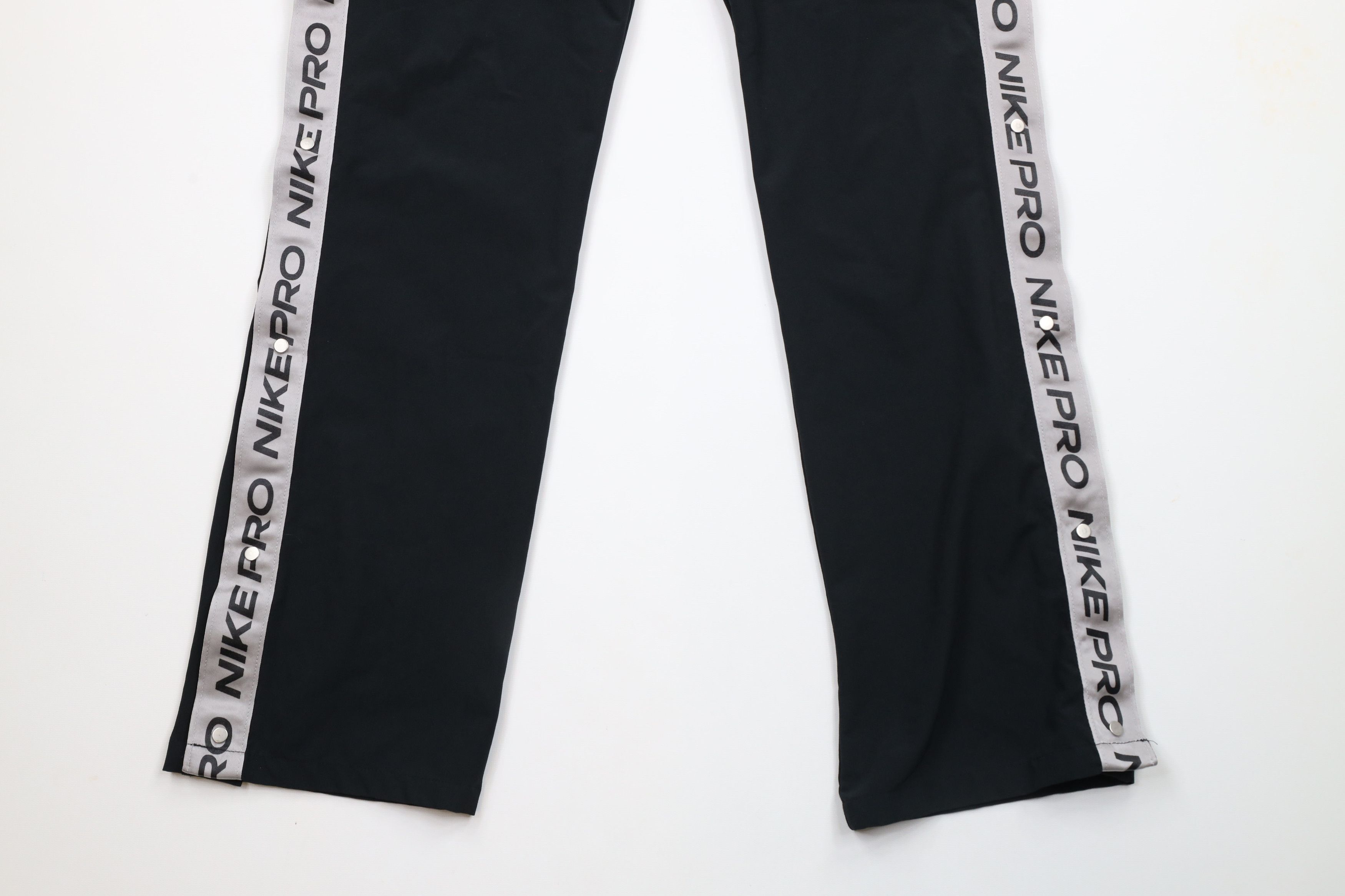 Nike × Vintage Nike Pro Scott Mini Swoosh Wide Leg Tearaway Pants Black Size US 32 / EU 48 - 4 Thumbnail