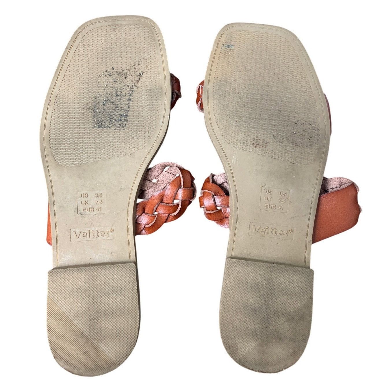 Other Veittes Women's Size 9.5 Brown Faux Leather Slide Sandals Size US 9.5 / IT 39.5 - 6 Thumbnail