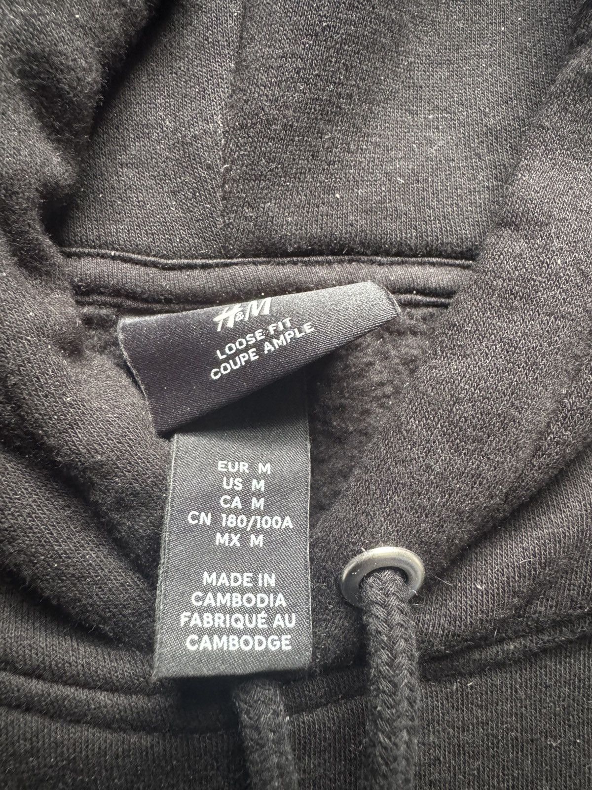 H&M H&M Loose Fit Black Pullover Hoodie Size US M / EU 48-50 / 2 - 3 Thumbnail