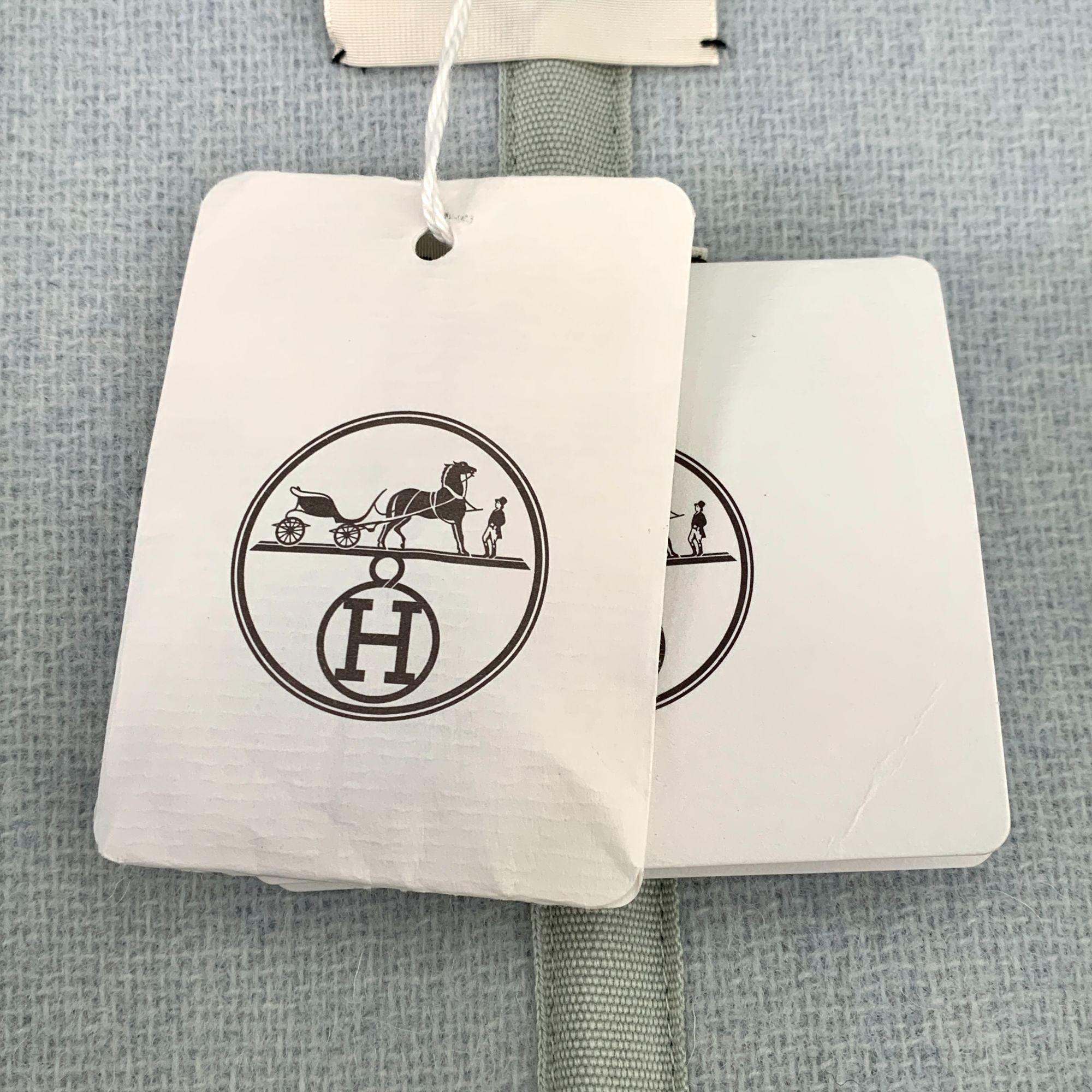Hermes Hermès Paris Light Blue Wool Single-Breasted Coat 36 XS New Size XS / US 0-2 / IT 36-38 - 4 Thumbnail