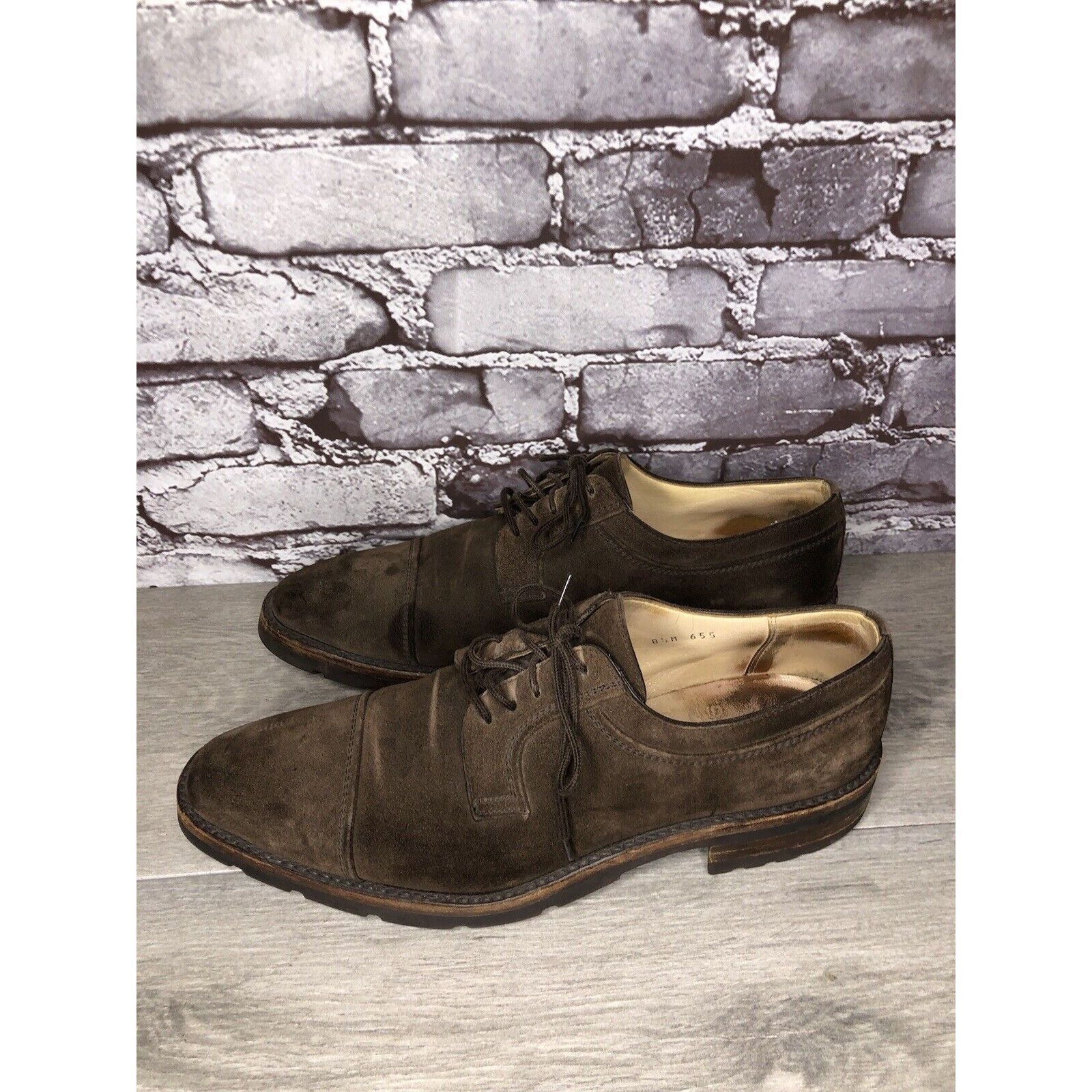 Gravati Gravati Vibram Brown Suede Leather Cap Toe Oxfords Shoes Men Size US 8.5 / EU 41-42 - 18 Thumbnail