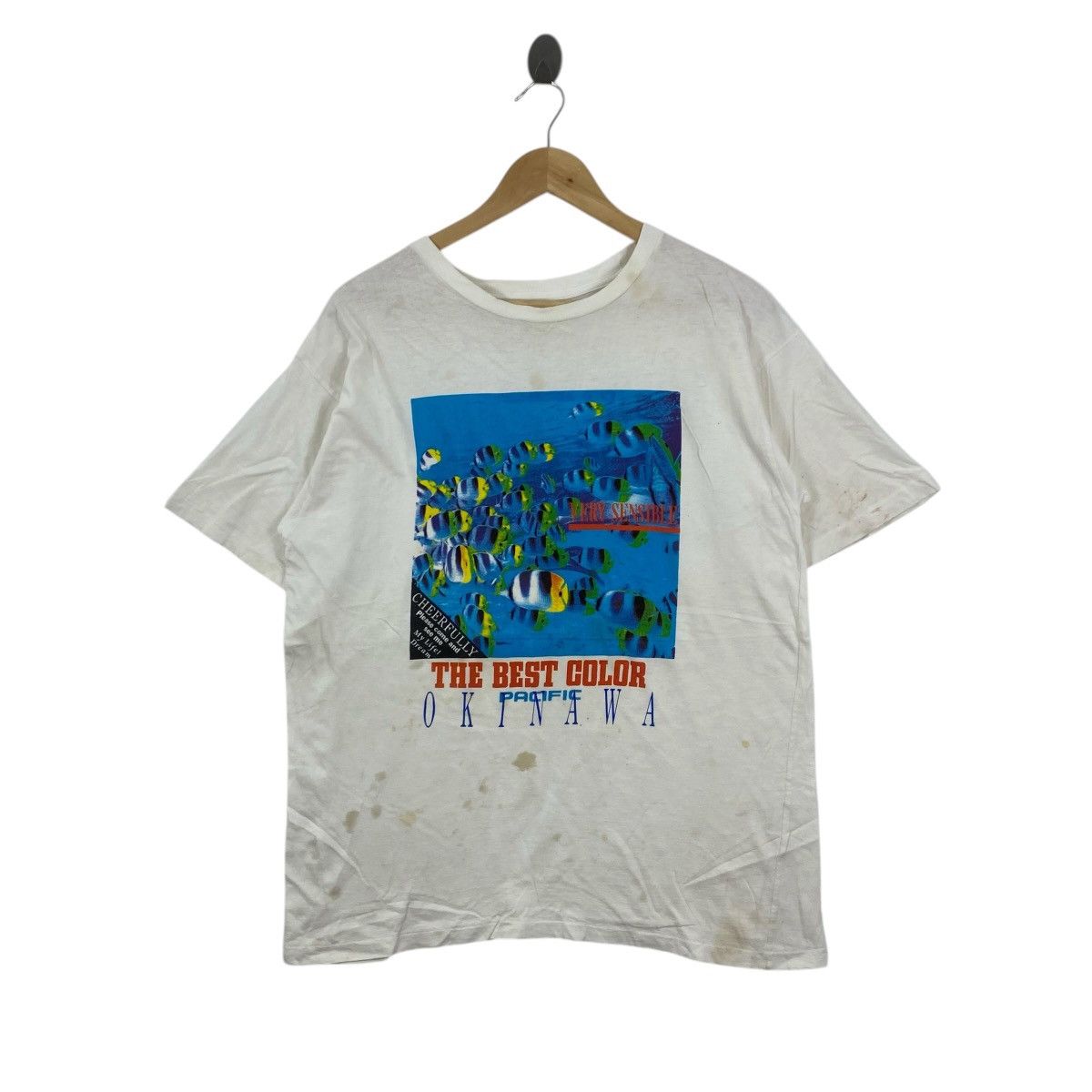 Vintage Vintage 90s Okinawa Japan Fish Graphic Tee Pacific Size L Size US L / EU 52-54 / 3 - 1 Thumbnail