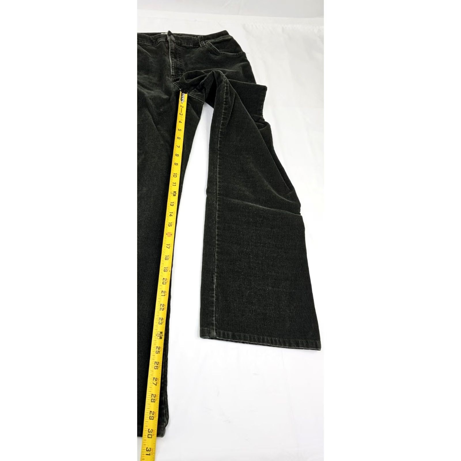 Vintage St. John’s Bay Corduroy Pants Women 10 Olive Green Stretch Straight EUC Size 32" / US 10 / IT 46 - 3 Thumbnail