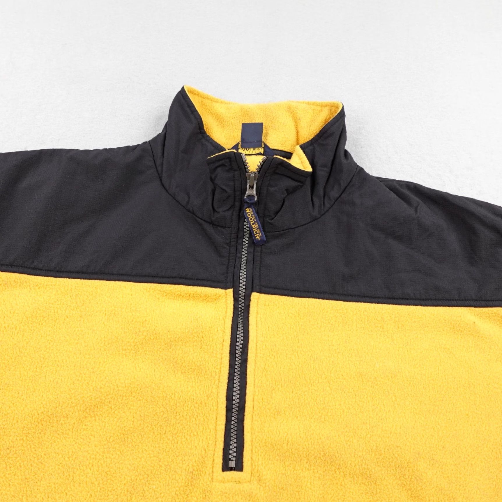 Vintage VINTAGE Woolrich Jacket Mens 2XL Yellow Black Fleece 1/2 Zip Pullover John Rich Jacket Coat Size US XXL / EU 58 / 5 - 2 Thumbnail