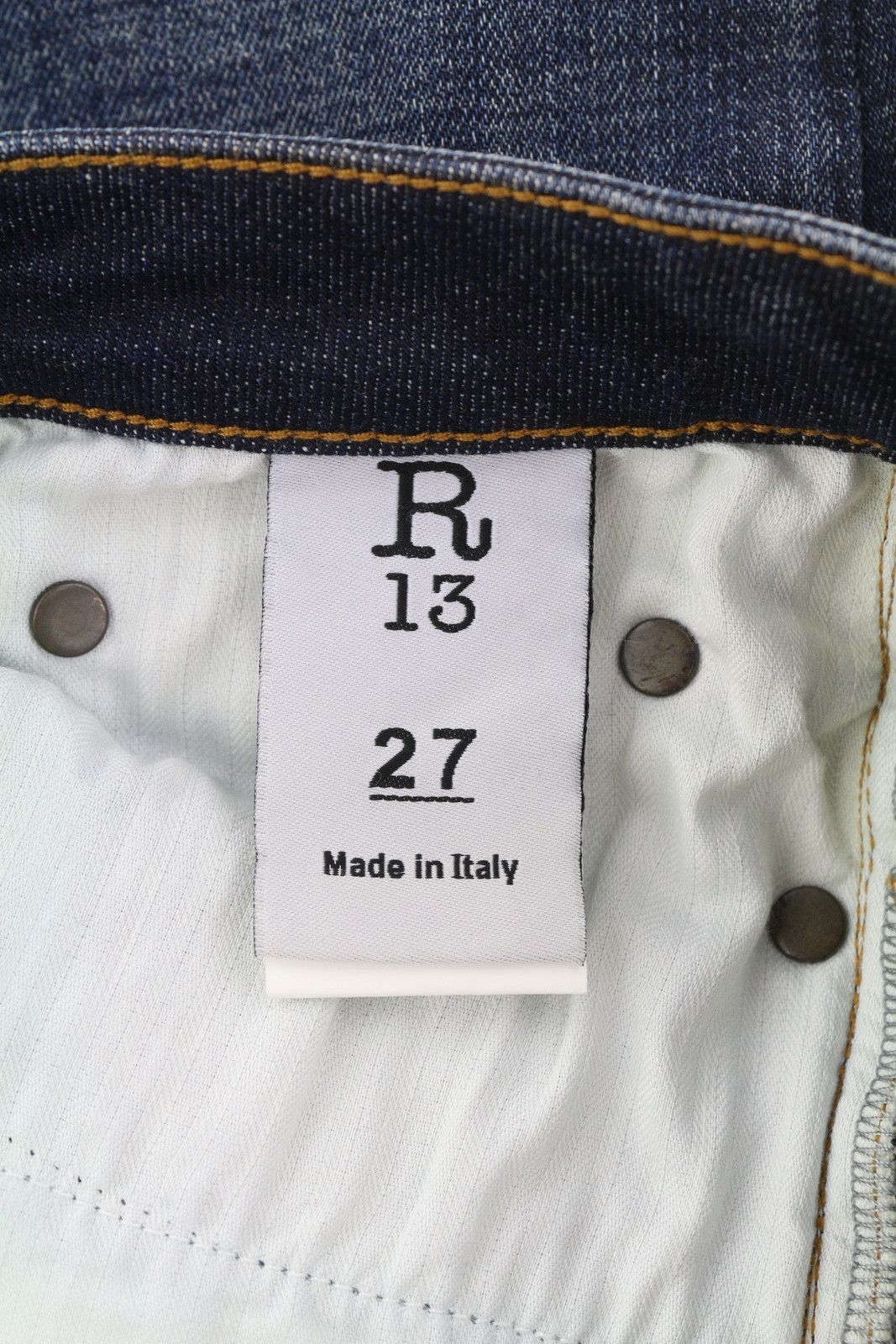 R13 KATE SKINNY CUFF 27 Howel Indigo Faded Distress 86240 Size 27" / US 4 / IT 40 - 7 Thumbnail