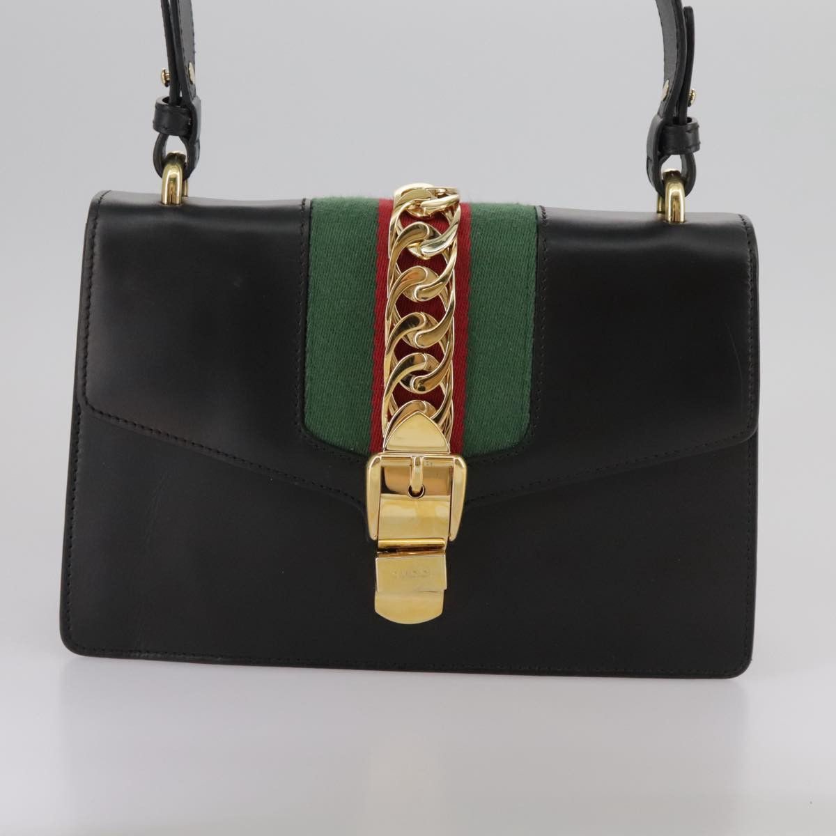 Gucci GUCCI Silvi Web Sherry Sherry Line Shoulder Bag Leather Size ONE SIZE - 4 Thumbnail