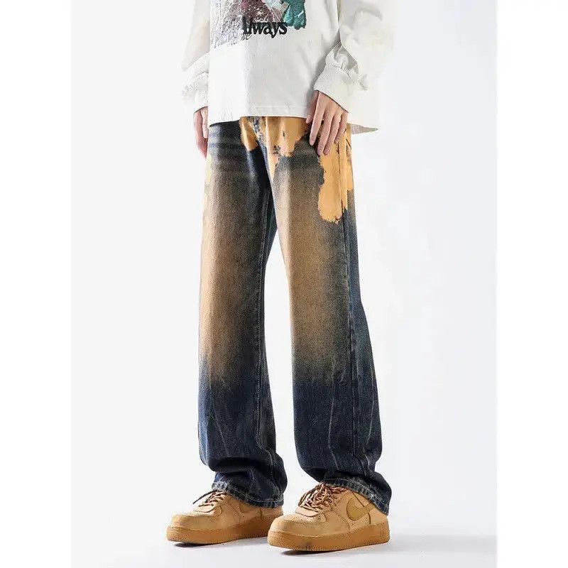 Japanese Brand Retro loose wide leg high street graffiti jeans Size US 32 / EU 48 - 2 Thumbnail