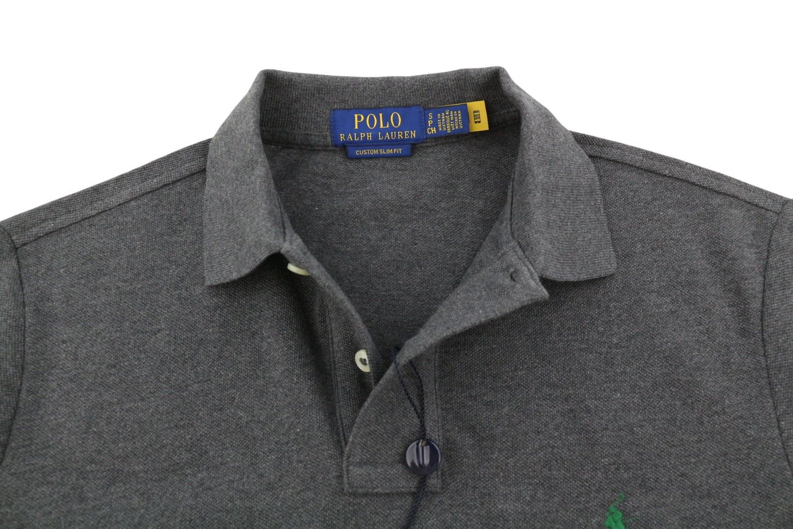 Ralph Lauren CUSTOM SLIM FIT S Dark Grey Melange Cotton 87892 Size US S / EU 44-46 / 1 - 5 Thumbnail