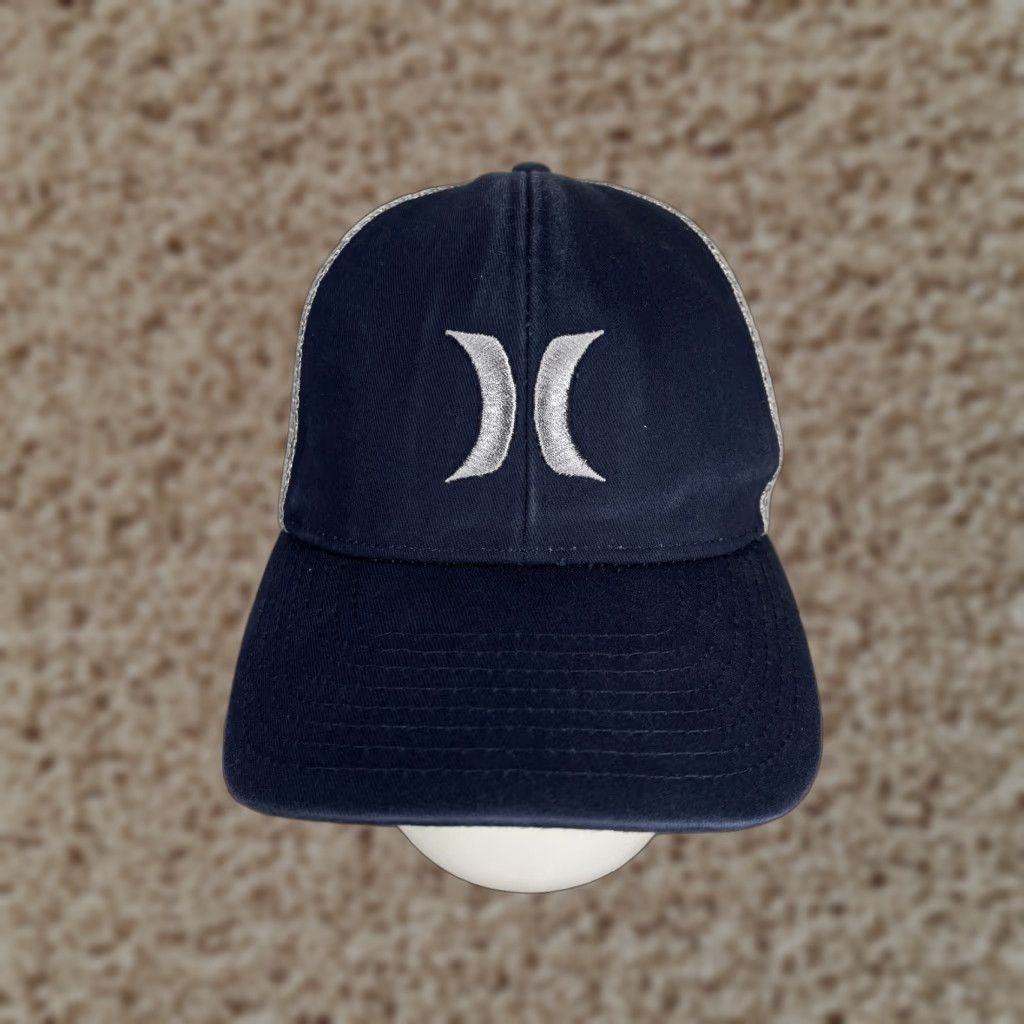 Hurley VINTAGE not applicable. Title: Hurley Hat Cap Snap Back Adult One Size Blue Gray Trucker Cotton Blend Skater Size ONE SIZE - 1 Thumbnail