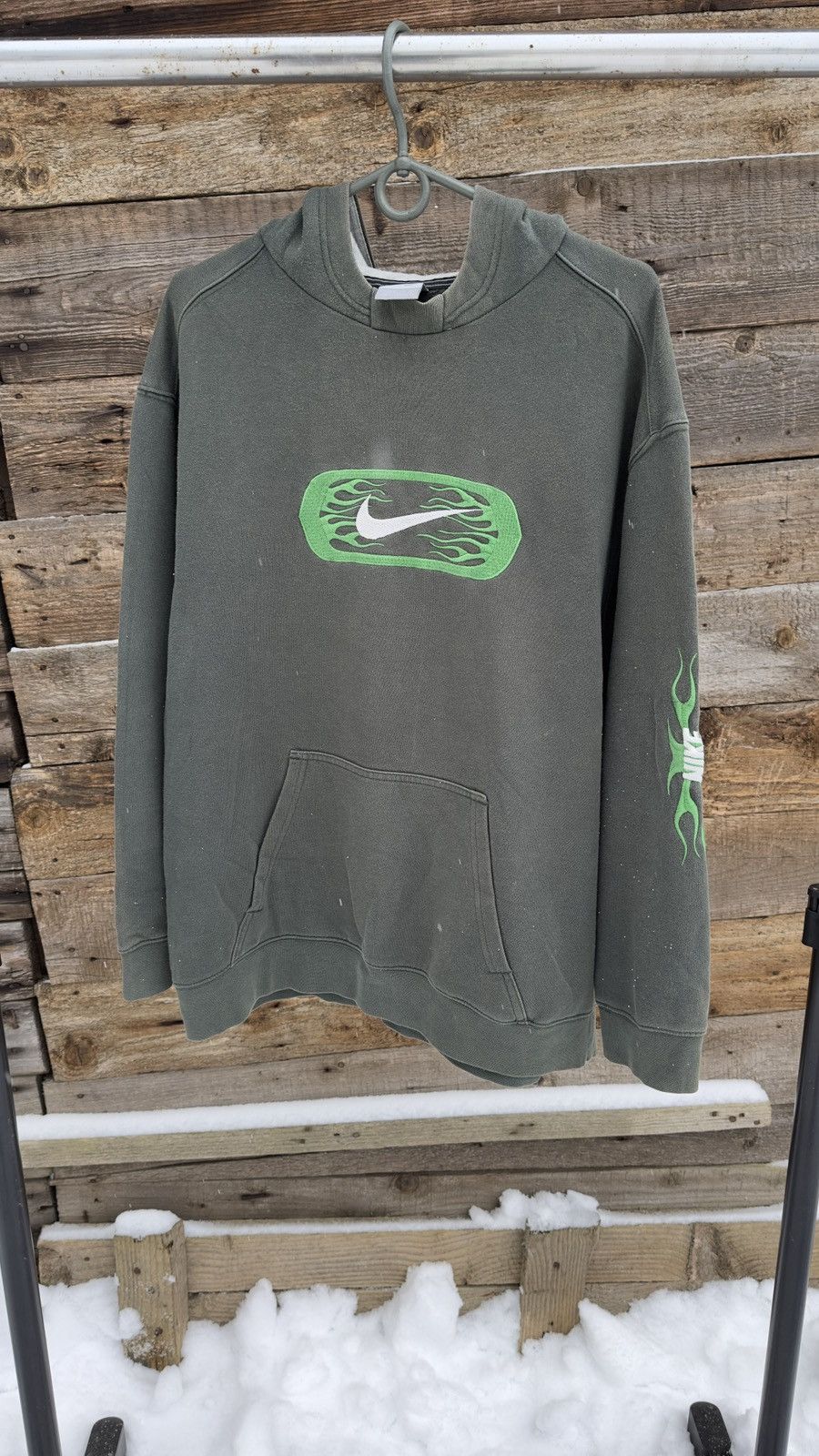 Nike Nike Vintage Hoodie Big Logo Avant Garde Washed Boxy Japanes Size US S / EU 44-46 / 1 - 3 Thumbnail