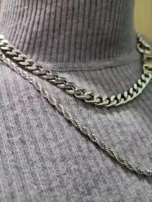 Jewelry Punk gothic necklace vintage chain Size ONE SIZE - 3 Thumbnail
