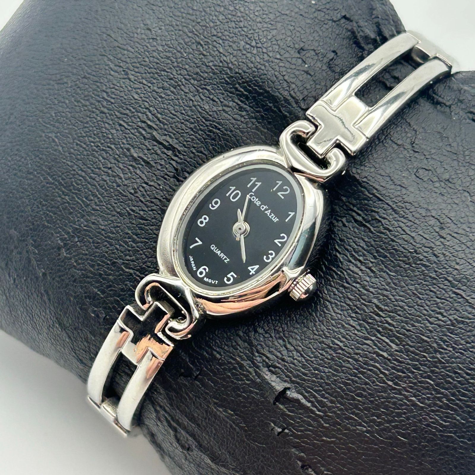 Other Cote d'Azur Silver Tone Black Dial Women’s Watch New Battery Size ONE SIZE - 2 Thumbnail
