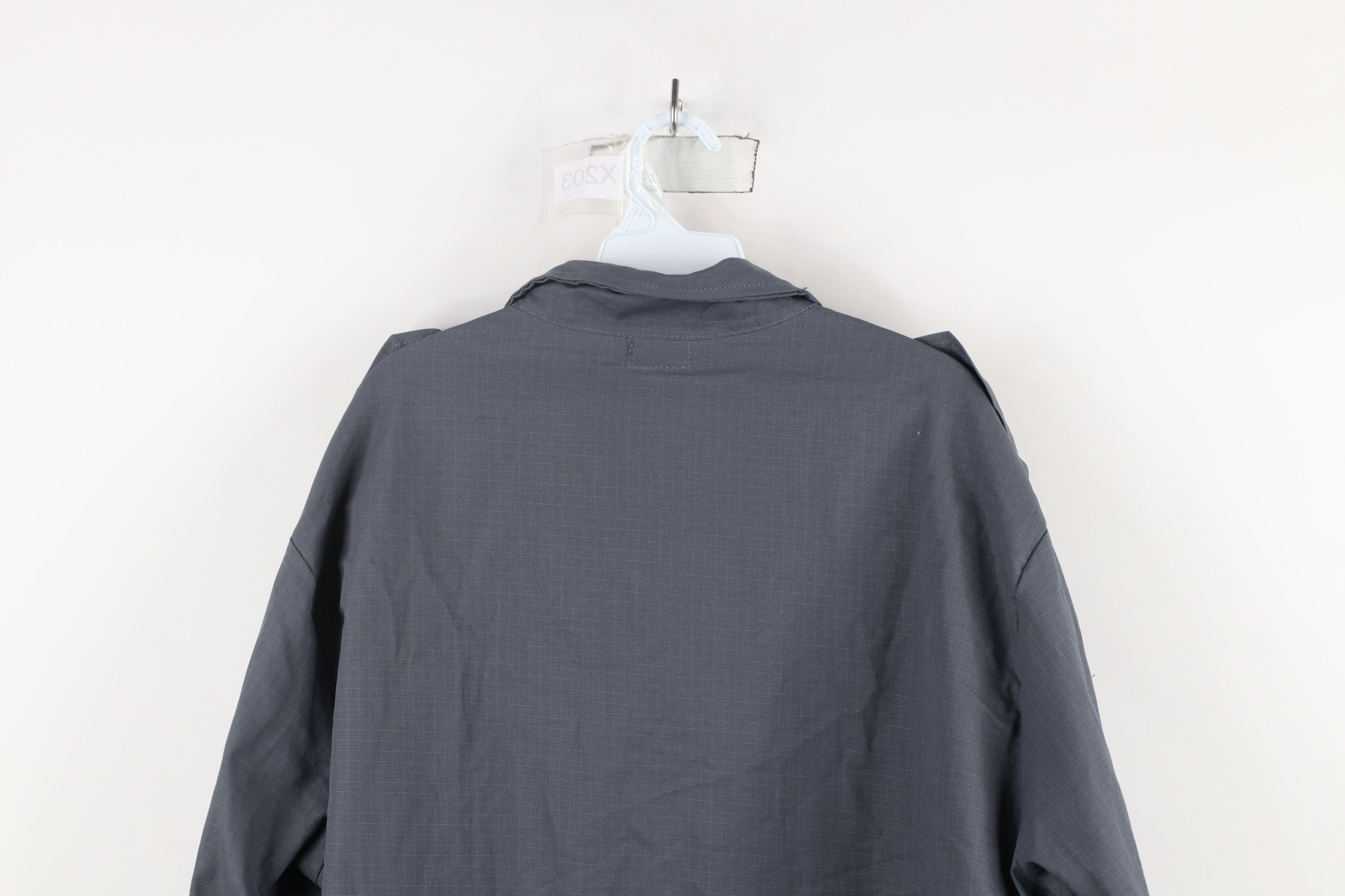 Vintage Vintage 90s Military Ripstop Tactical Button Shirt Gray USA Size US XL / EU 56 / 4 - 13 Thumbnail