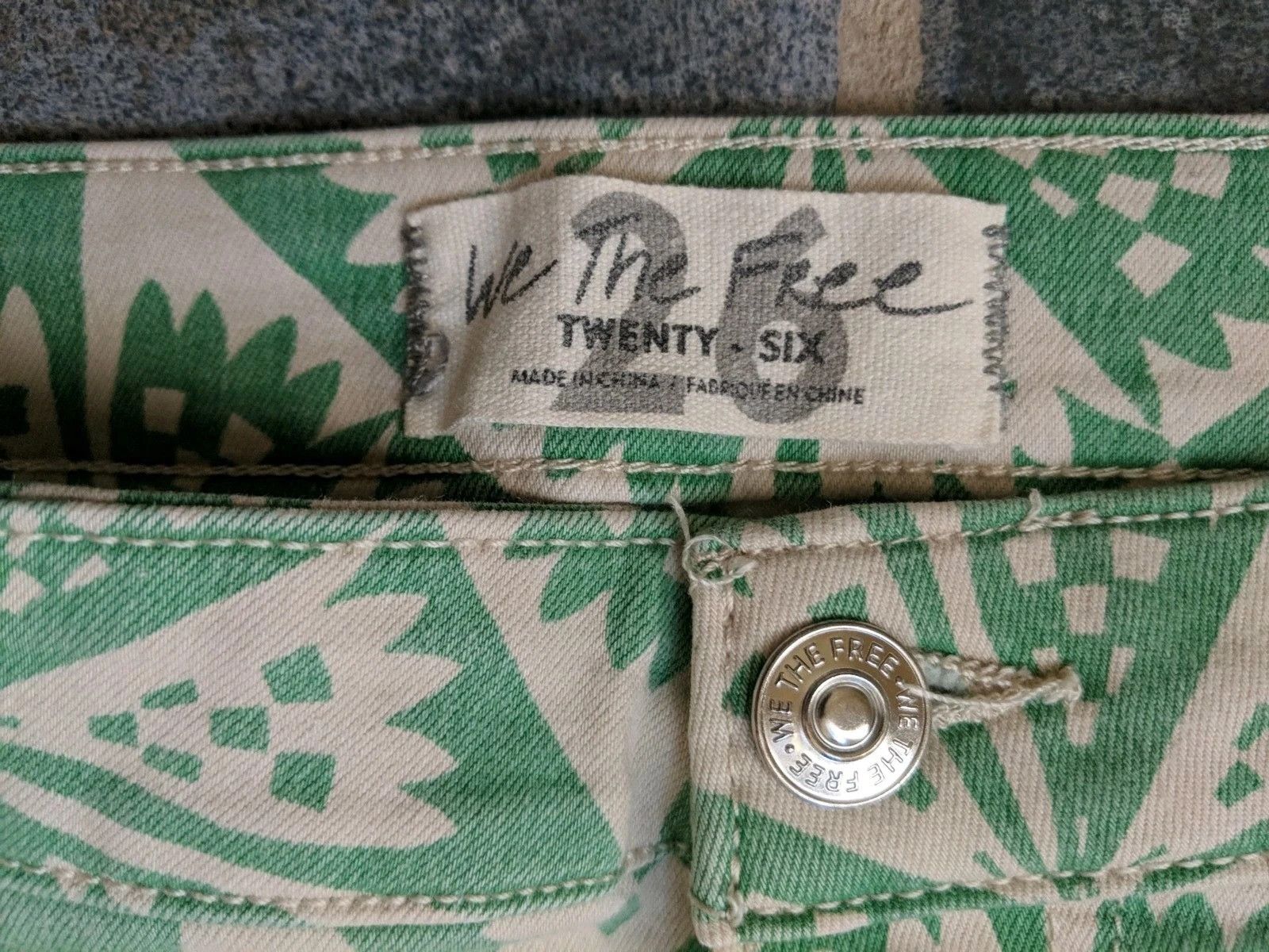 Free People Free People Pants Green Youthquake Crop Flare High Rise Size 26" / US 2 / IT 38 - 3 Thumbnail