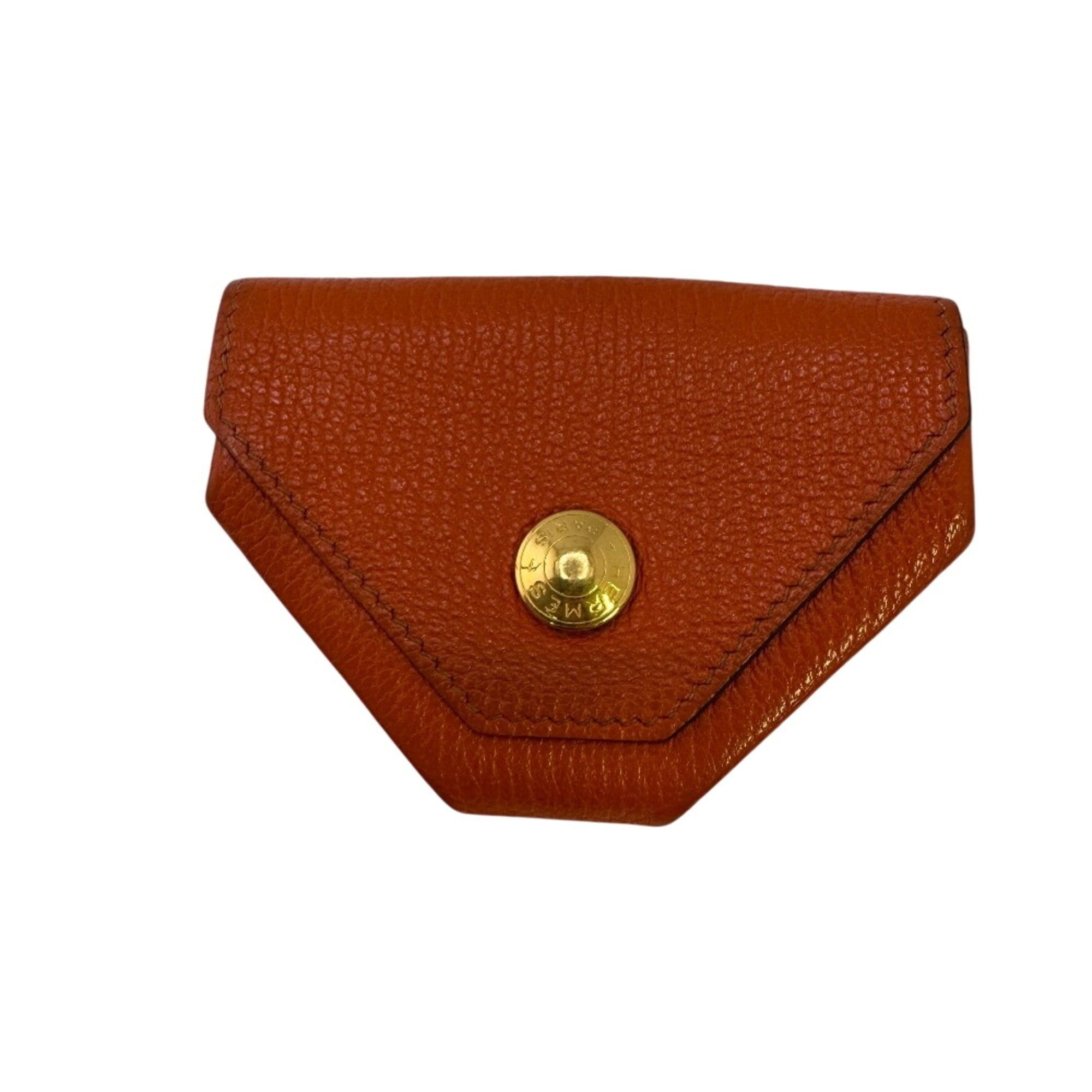 Hermes HERMES Le Vingt-Quatre Compact Wallet, Coin Purse, Case, Orange Size ONE SIZE - 1 Thumbnail
