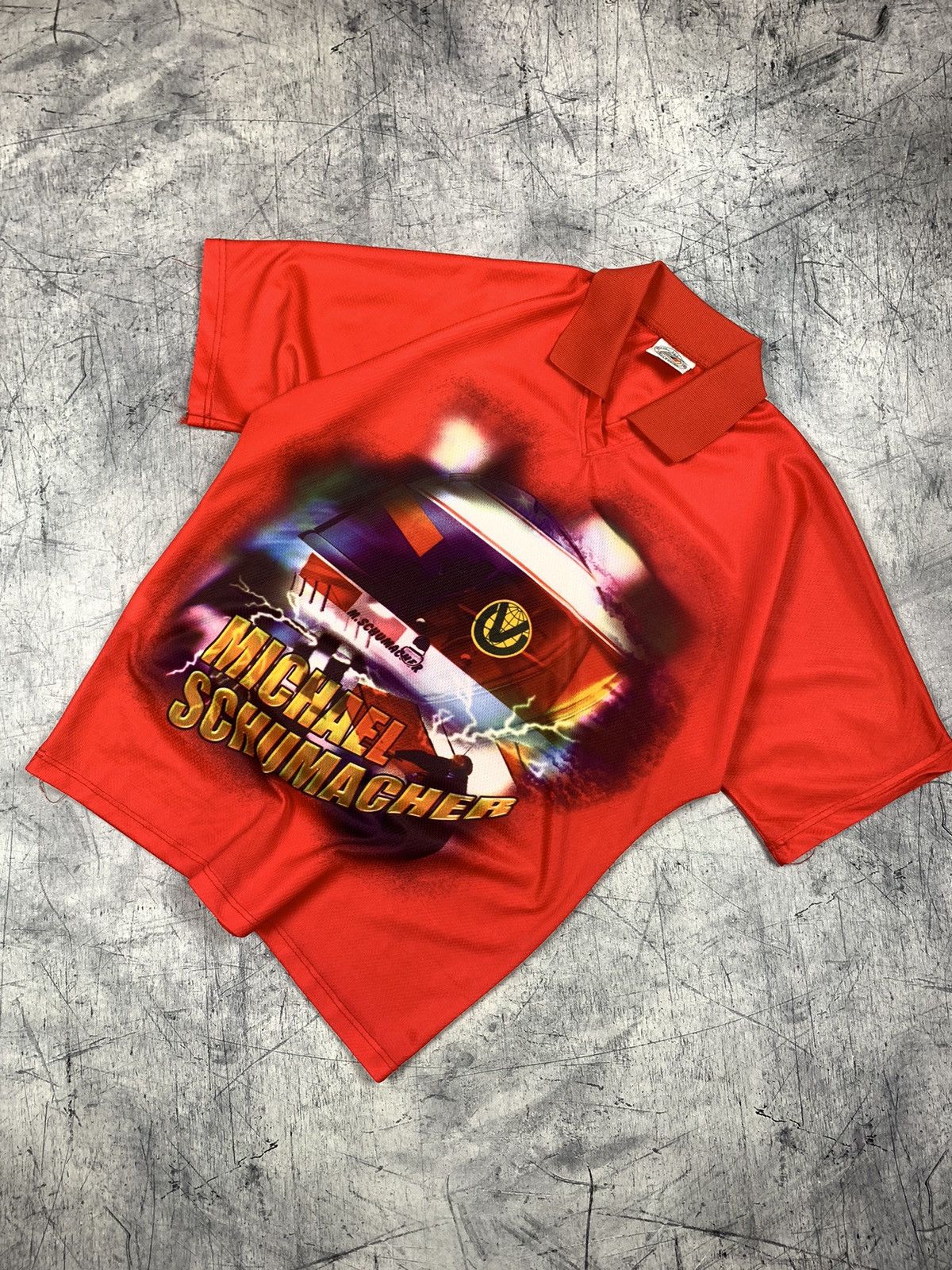 Formula 1 Vintage Michael Schumacher Formula Uno Racing Polo Tee 90s Size US L / EU 52-54 / 3 - 1 Thumbnail