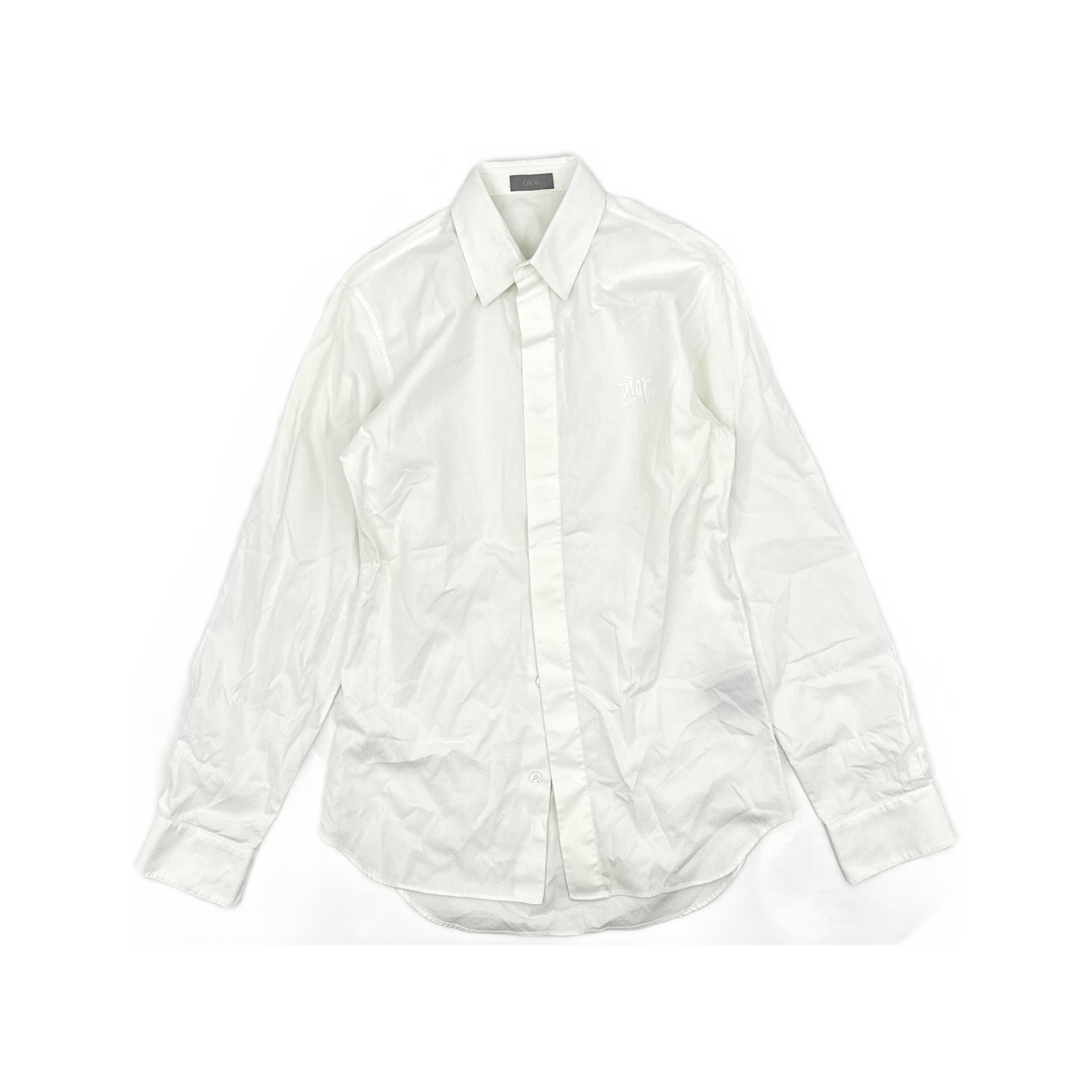 Dior Dior Logo Button Up Shirt White Size S Size US S / EU 44-46 / 1 - 1 Thumbnail