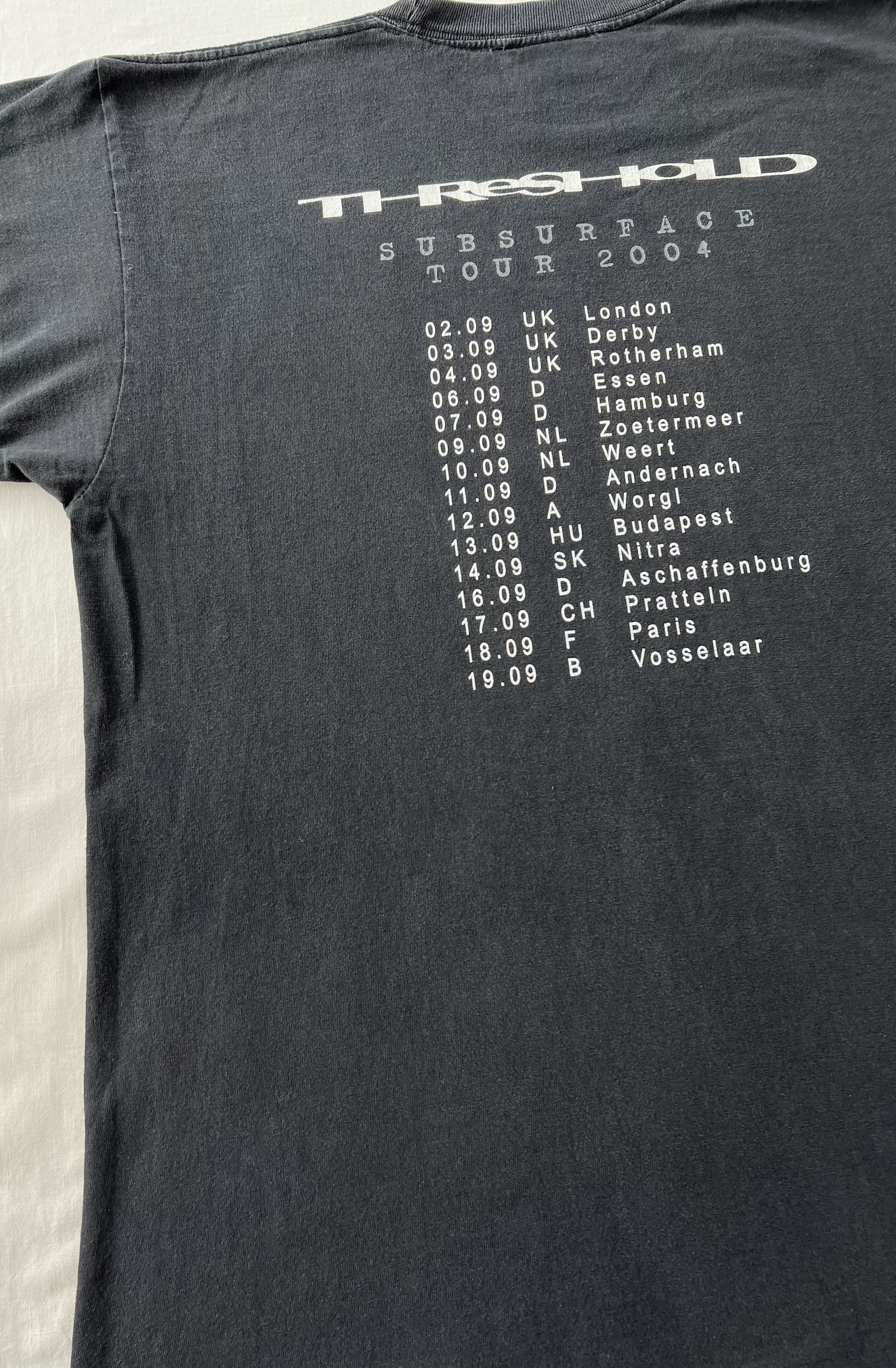 Band Tees Vintage 2004 Threshold Subsurface Metal Band Black T-shirt Size US L / EU 52-54 / 3 - 17 Thumbnail