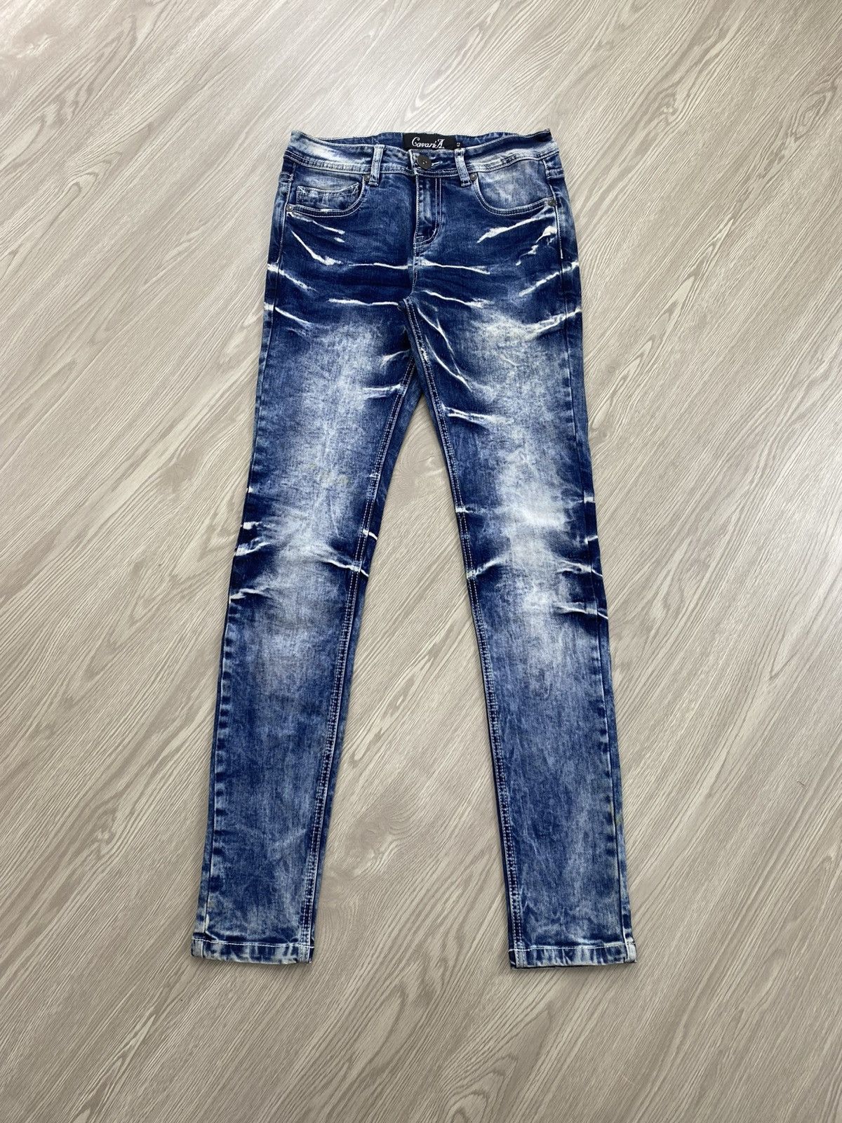 If Six Was Nine × Le Grande Bleu (L.G.B.) × Tornado Mart 2000s Cavaria Fuga Clawmark Nice Faded Skinny Jeans Size US 26 / EU 42 - 1 Thumbnail