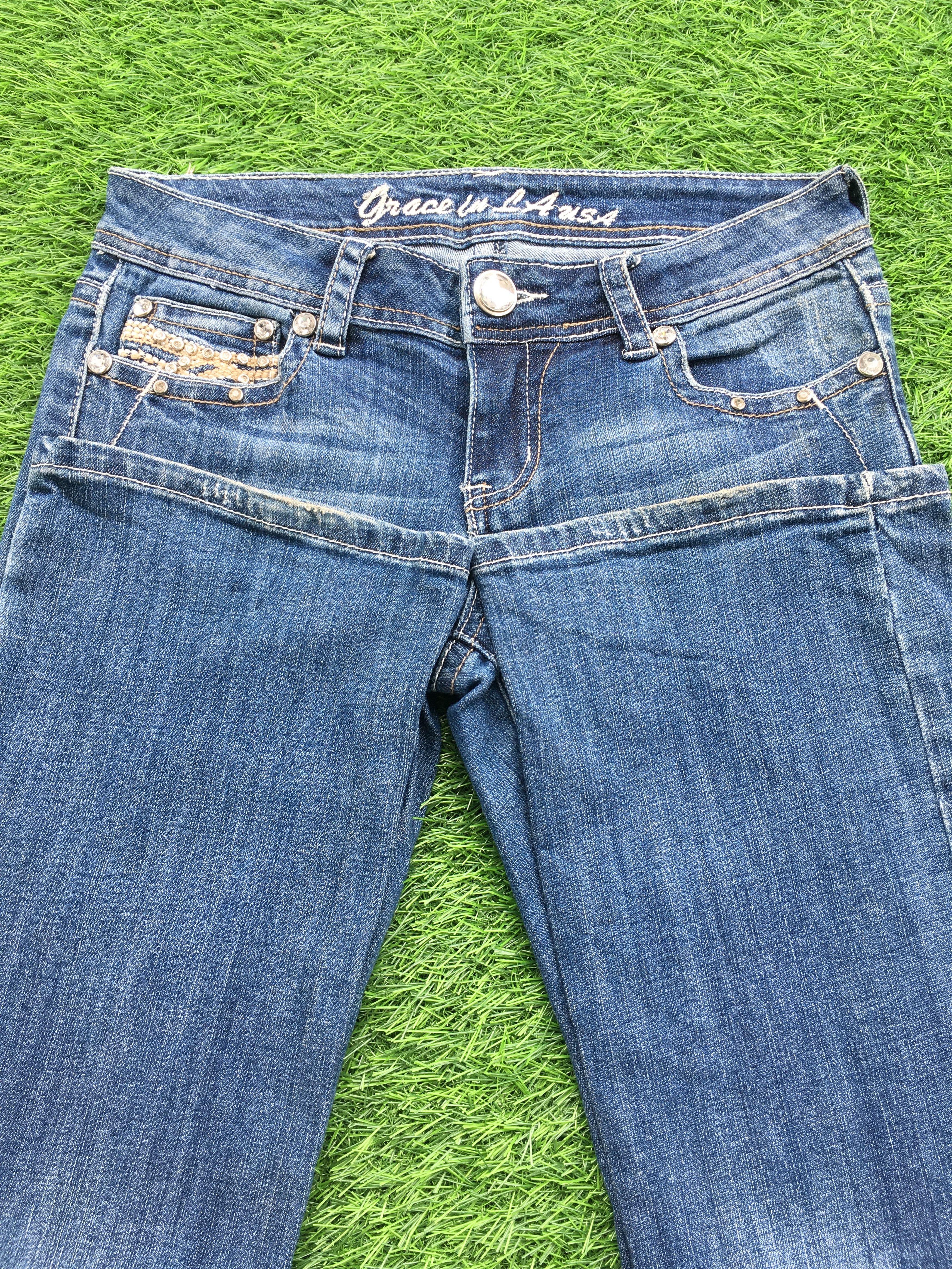 Grace in LA × Jean low-rise embellished embroidered signature boot jeans D-976 Size 26" / US 2 / IT 38 - 5 Thumbnail