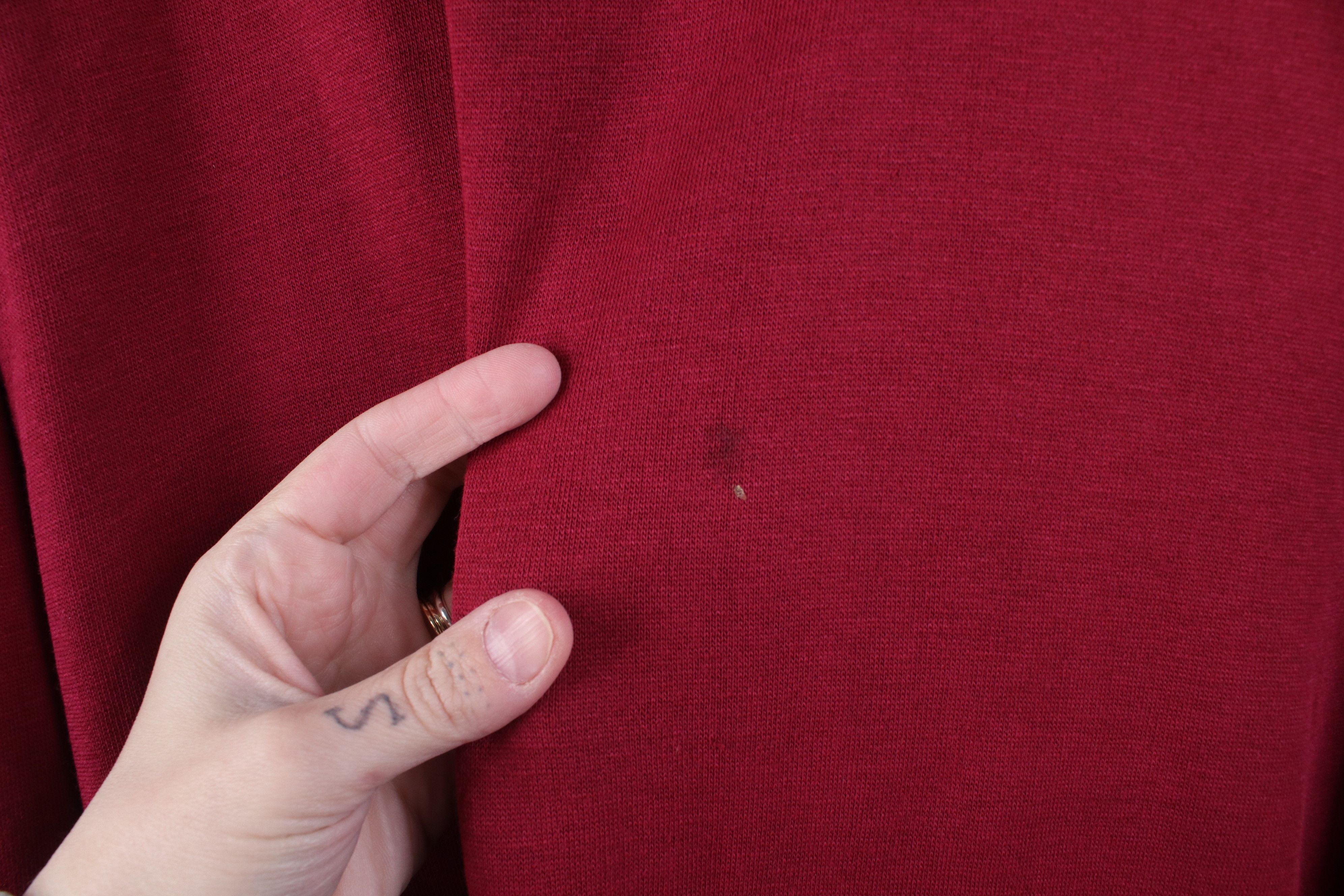 Vintage Vintage 90s Streetwear Blank Knit Hoodie Sweatshirt Red Size US XXL / EU 58 / 5 - 4 Thumbnail