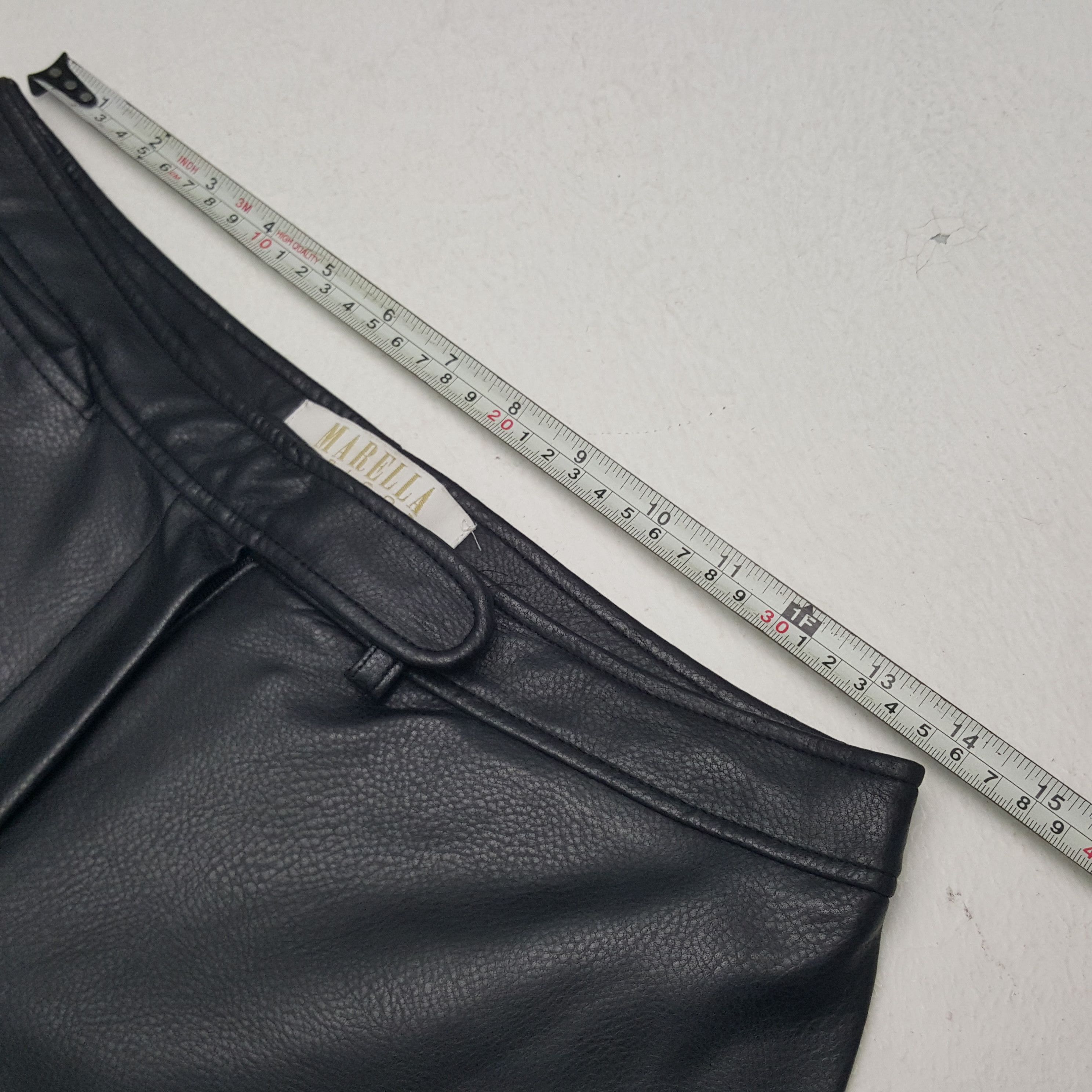 Marella × Vintage Vintage Marella Tricot Italian Brand Leather Pants Size 28" / US 6 / IT 42 - 6 Thumbnail