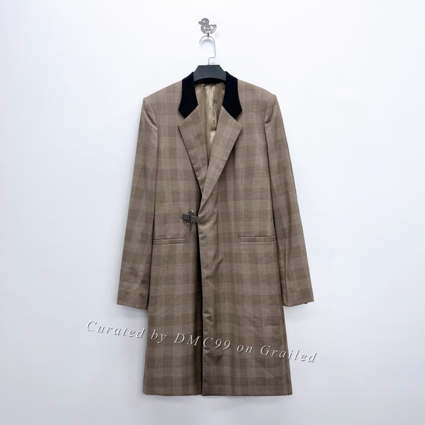Givenchy Givenchy Brown Prince of Wales Wool Coat Size US S / EU 44-46 / 1 - 1 Thumbnail
