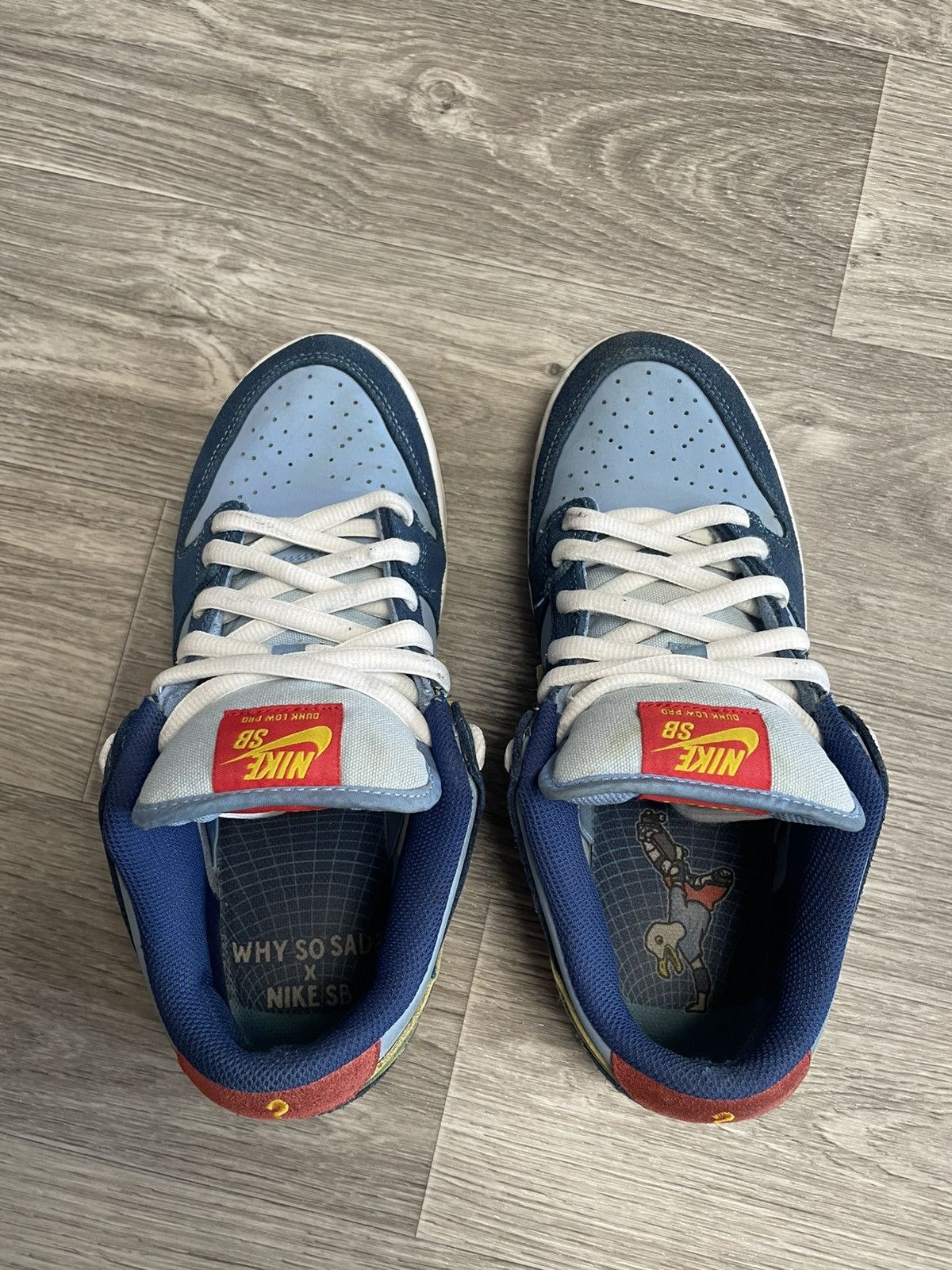 Nike NIKE SB Dunk Low Pro Why So Sad? Sneakers Blue Suede Size US 8 / EU 41 - 9 Thumbnail