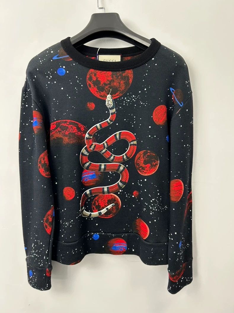 Gucci Gucci Red snake pattern round-neck sweatshirt 2502-Nextarro Size US S / EU 44-46 / 1 - 1 Thumbnail