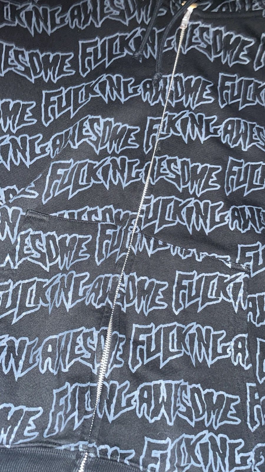 Fucking Awesome Fucking awesome aop grey and black hoodie Size US XXL / EU 58 / 5 - 4 Thumbnail